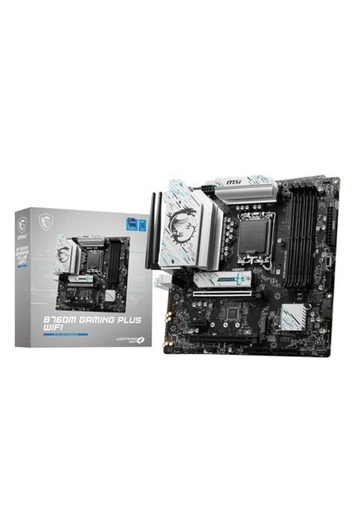 Store B760M Gamıng Plus Wıfı Soket 1700 Ddr5 6800(OC) Pcı-E M.2 Usb3.2 Hdmıdp 1x 2.5g Lan Wı-Fı 6e Matx