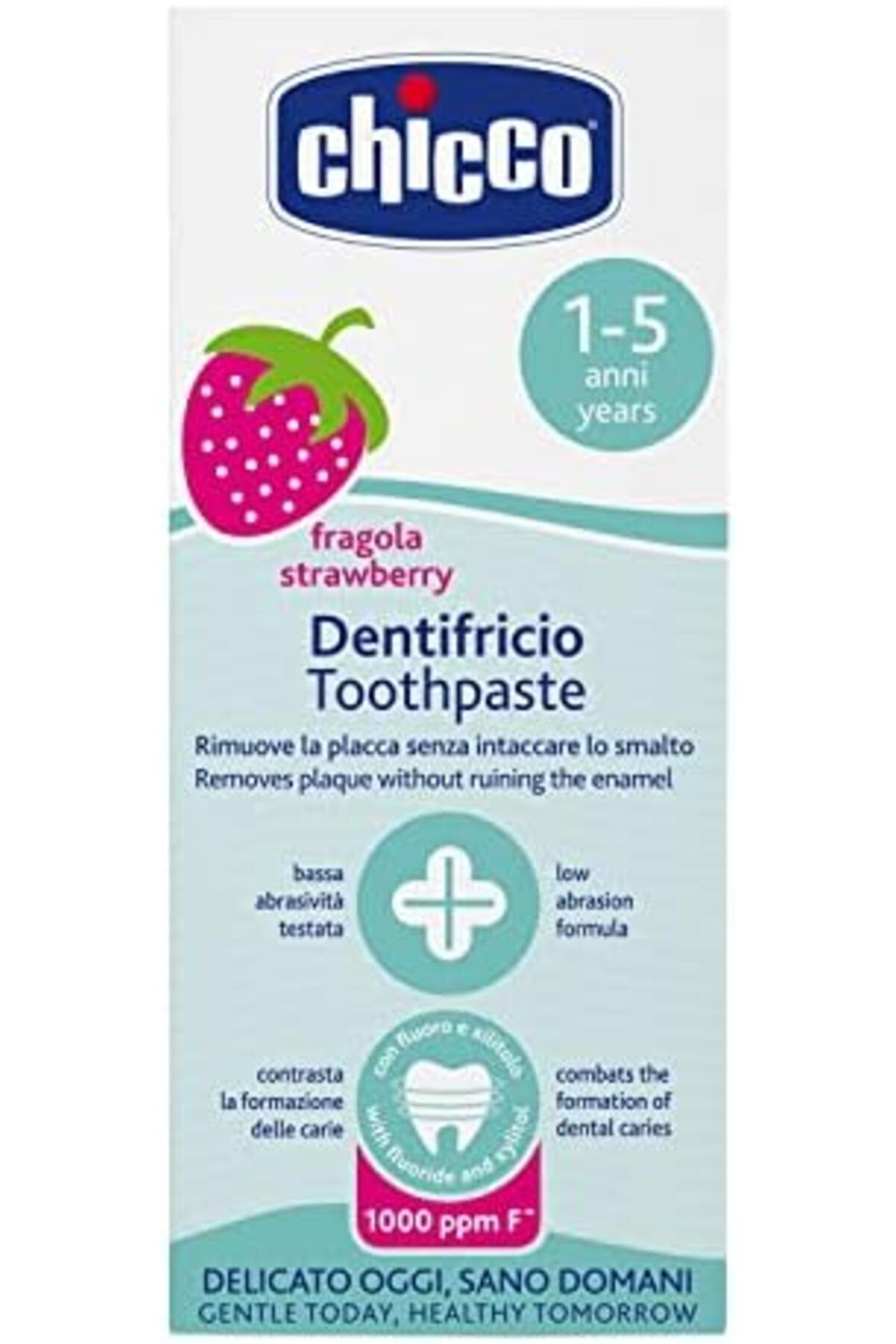 Chicco-Strawberry Toothpaste with Fluoride 50ml 1-5y 4