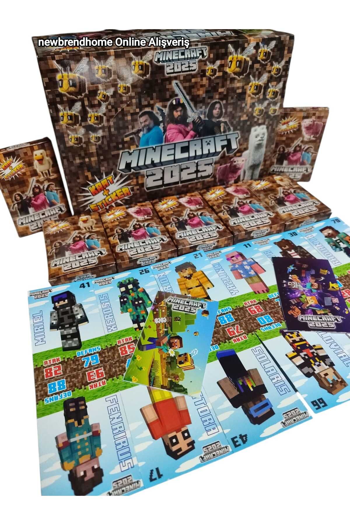 EmrahGültekin 2025 Kart+Sticker (6 Mini Kutu) Hediye Paketinde Ve Mini Oyuncak Hediyeli Oyun Kağıtları