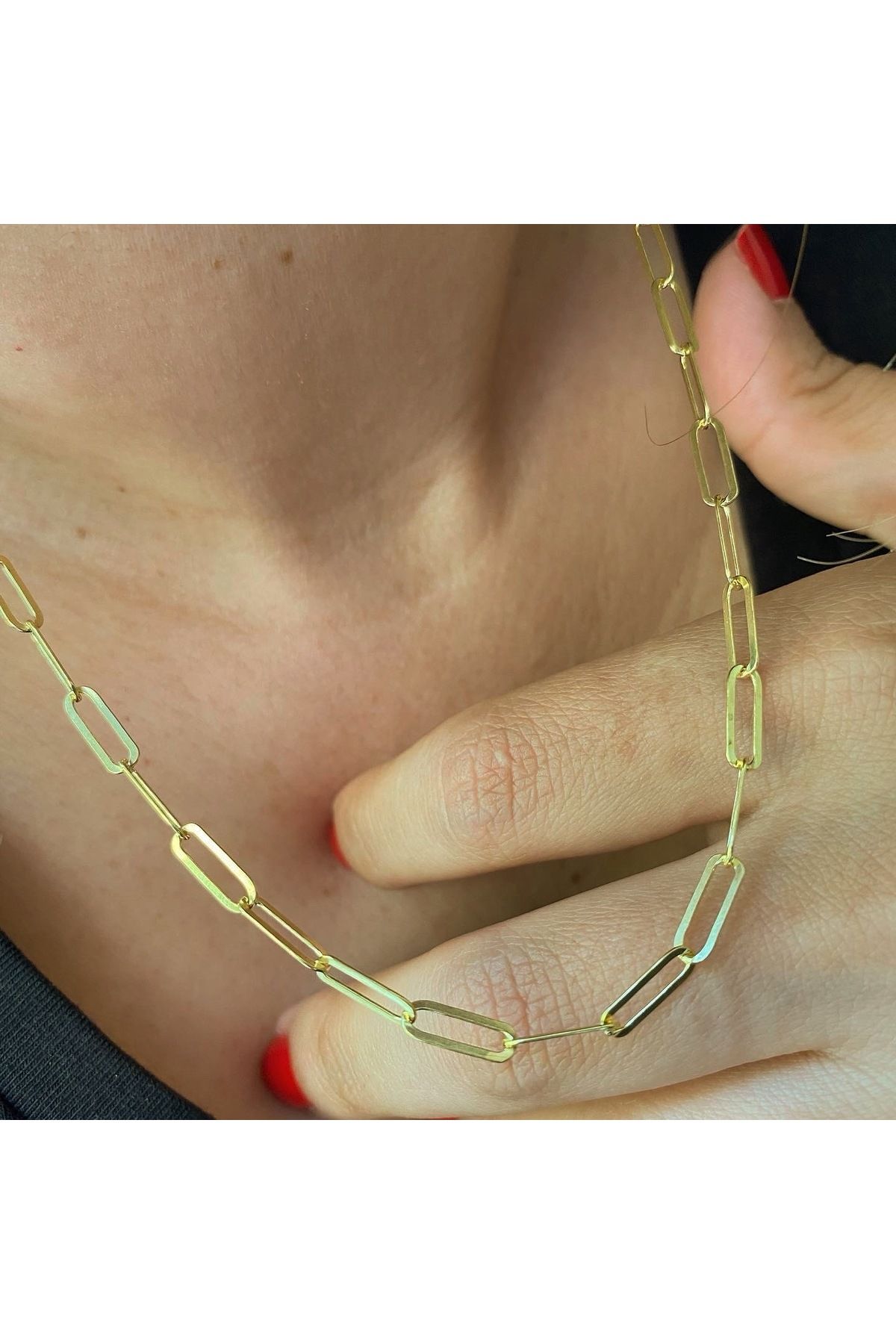 simurg jewellery Altın Kaplama Gümüş Ataç Kolye