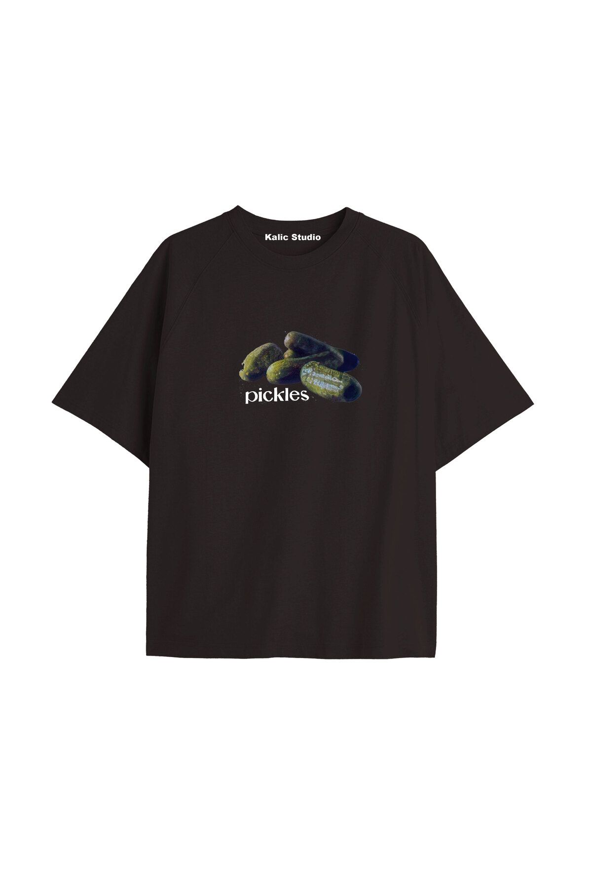 Kalic Studio Y2k vintage Pickles Baskılı Sİyah T-shirt KOD 242