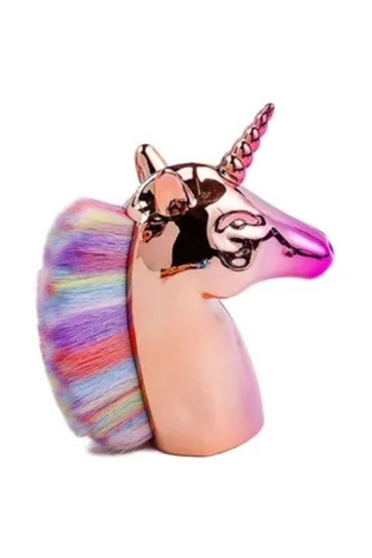Fontenay Unicorn Toz Fırça Tek Boynuzlu At Renkli Fırça Pembe