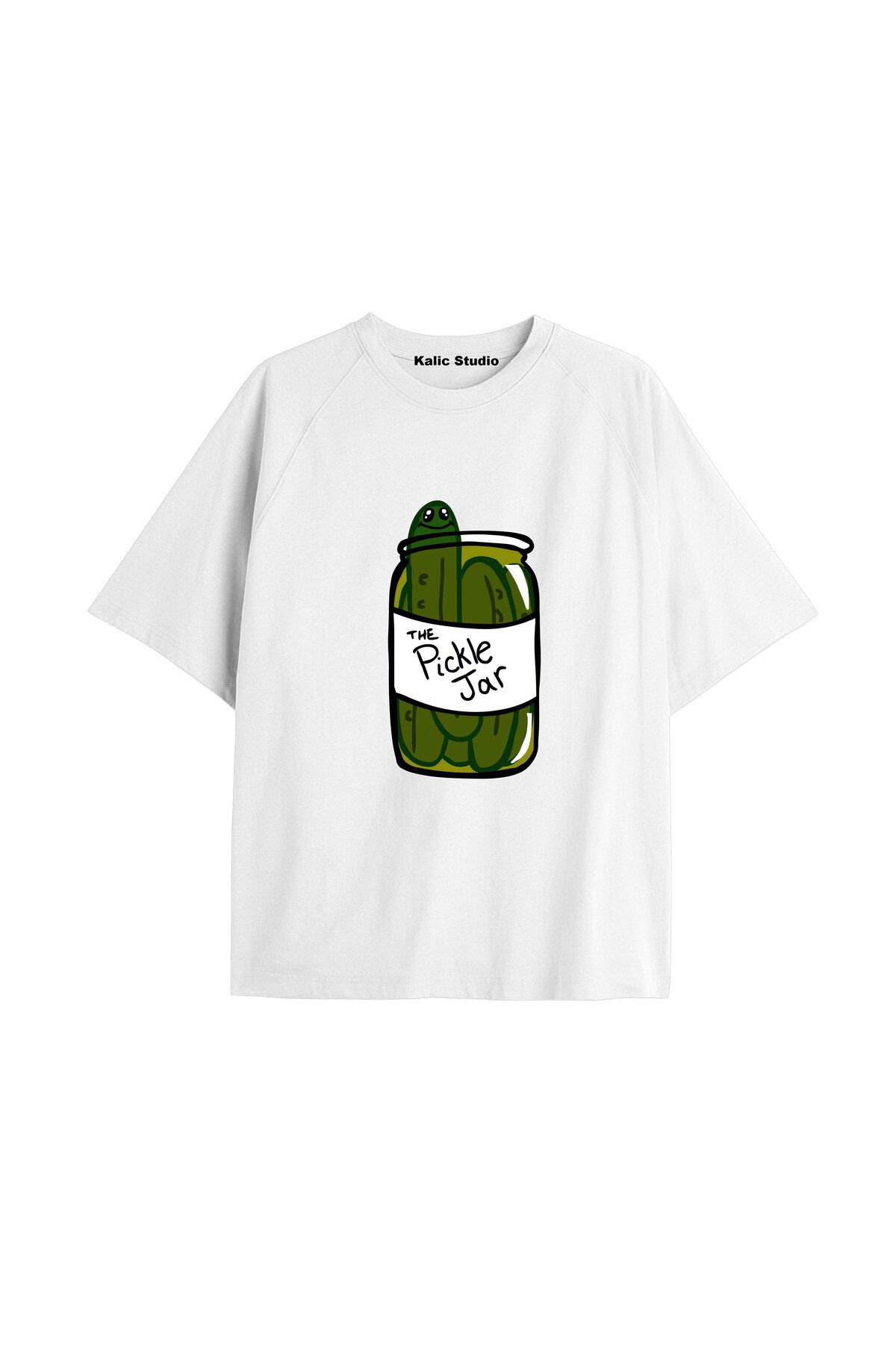 Kalic Studio Y2k vintage Pickles Baskılı Beyaz T-shirt KOD 219