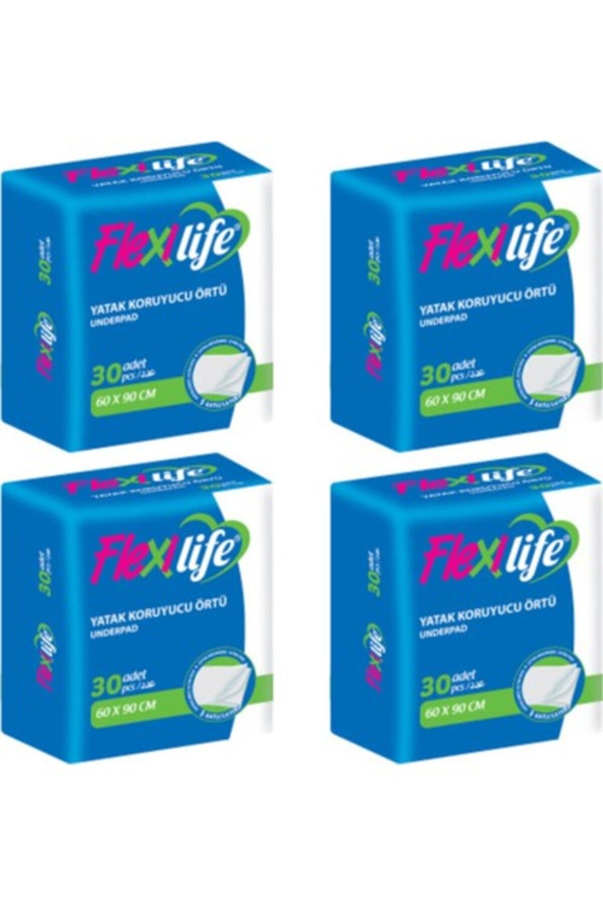 Flexi Flexilife Hasta Altı Bezi Yatak Koruyucu 60X90 cm 30 Lu 4 Paket