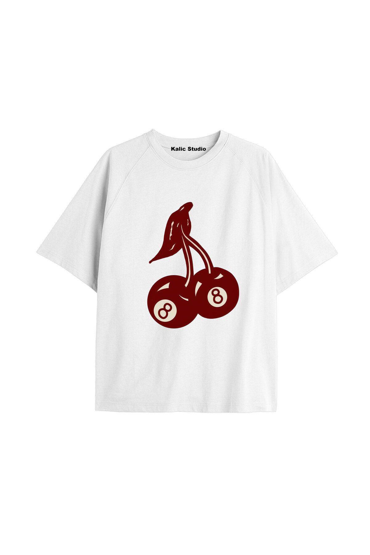 Kalic Studio Y2k vintage Cherry Baskılı Sİyah T-shirt KOD 46