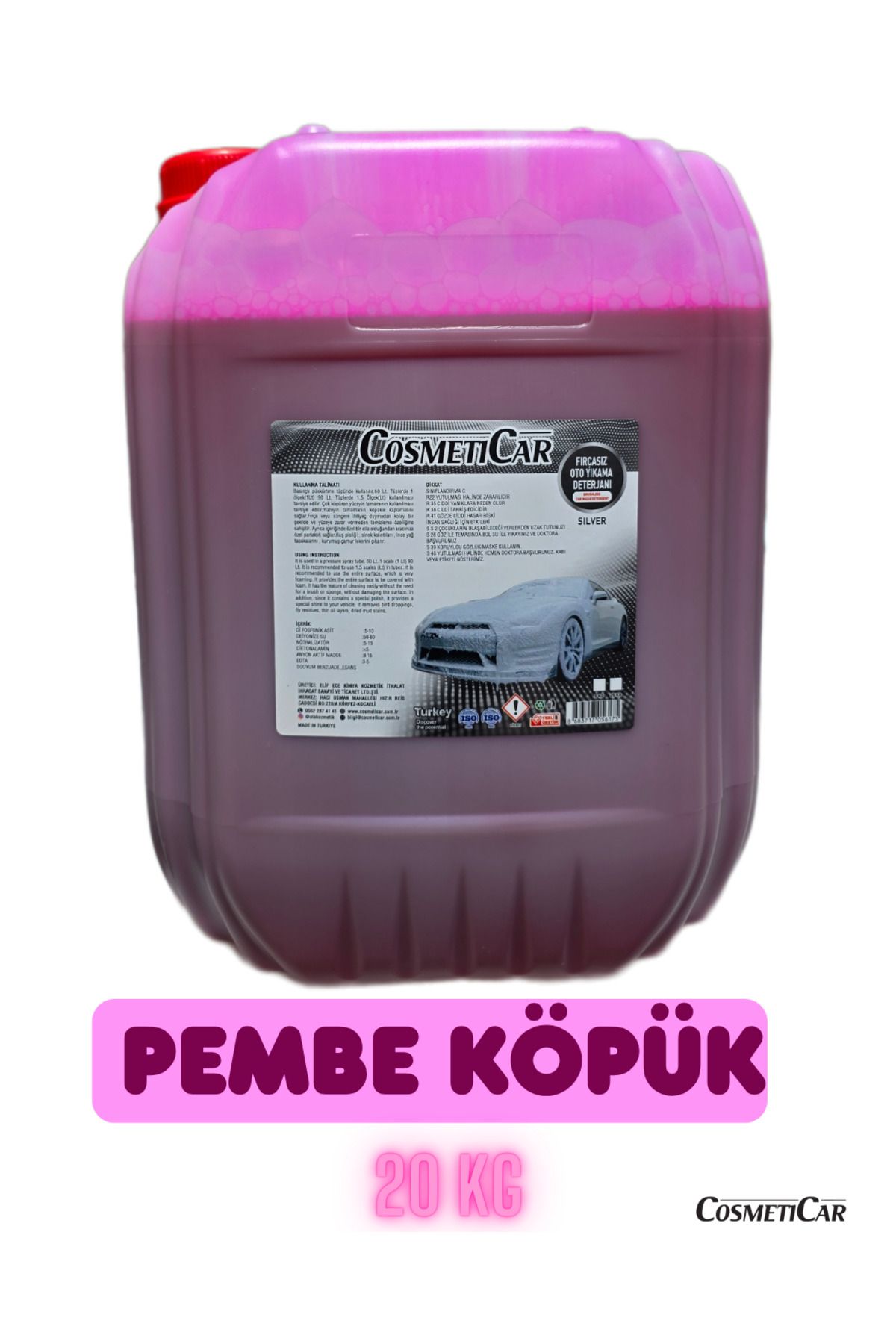 Cosmeticar RENKLİ KÖPÜK PEMBE 20 KG (KÖPÜK RENGİ PEMBE)