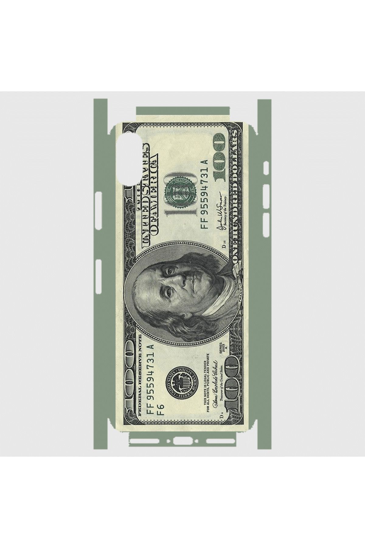 Royaleks iPhone X Telefon Kaplama - 100 Dolar