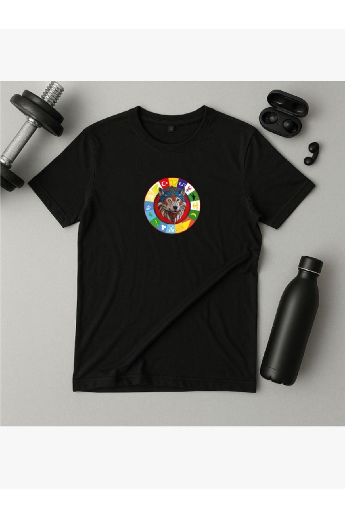Artwen Türk Devletleri Logolu Regular Fit Tişört