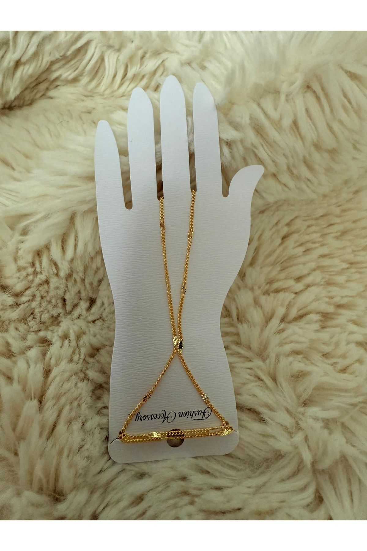 ANGELSS JEWELLERY Pullu Gold Gurmet Zincir Şahmeran Bileklik (Şık Gold Pullu İnce Zincir Şahmeran)