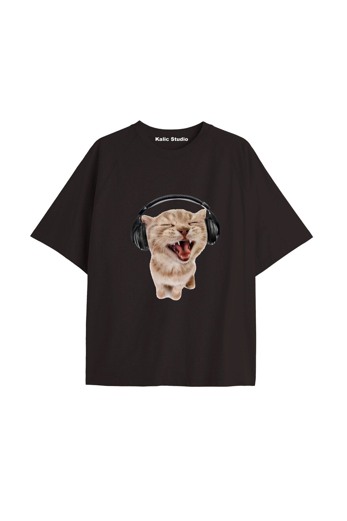 Kalic Studio Y2k vintage Cats Baskılı Sİyah T-shirt KOD 27