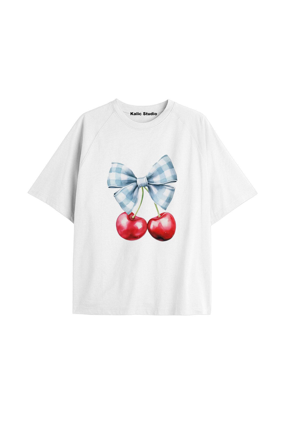 Kalic Studio Y2k vintage Cherry Baskılı Sİyah T-shirt KOD 70