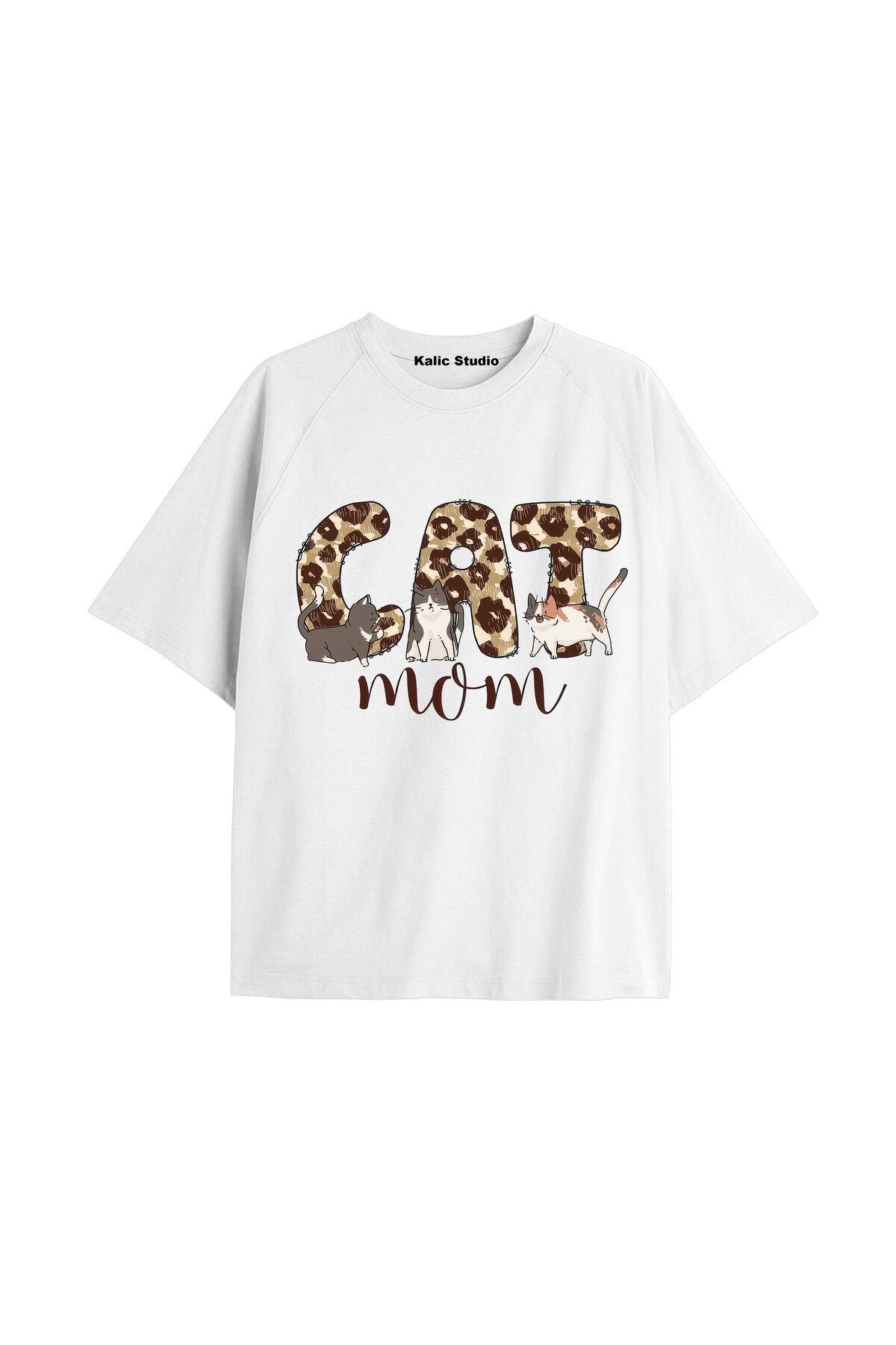 Kalic Studio Y2k vintage Leopar Baskılı Sİyah T-shirt KOD 107