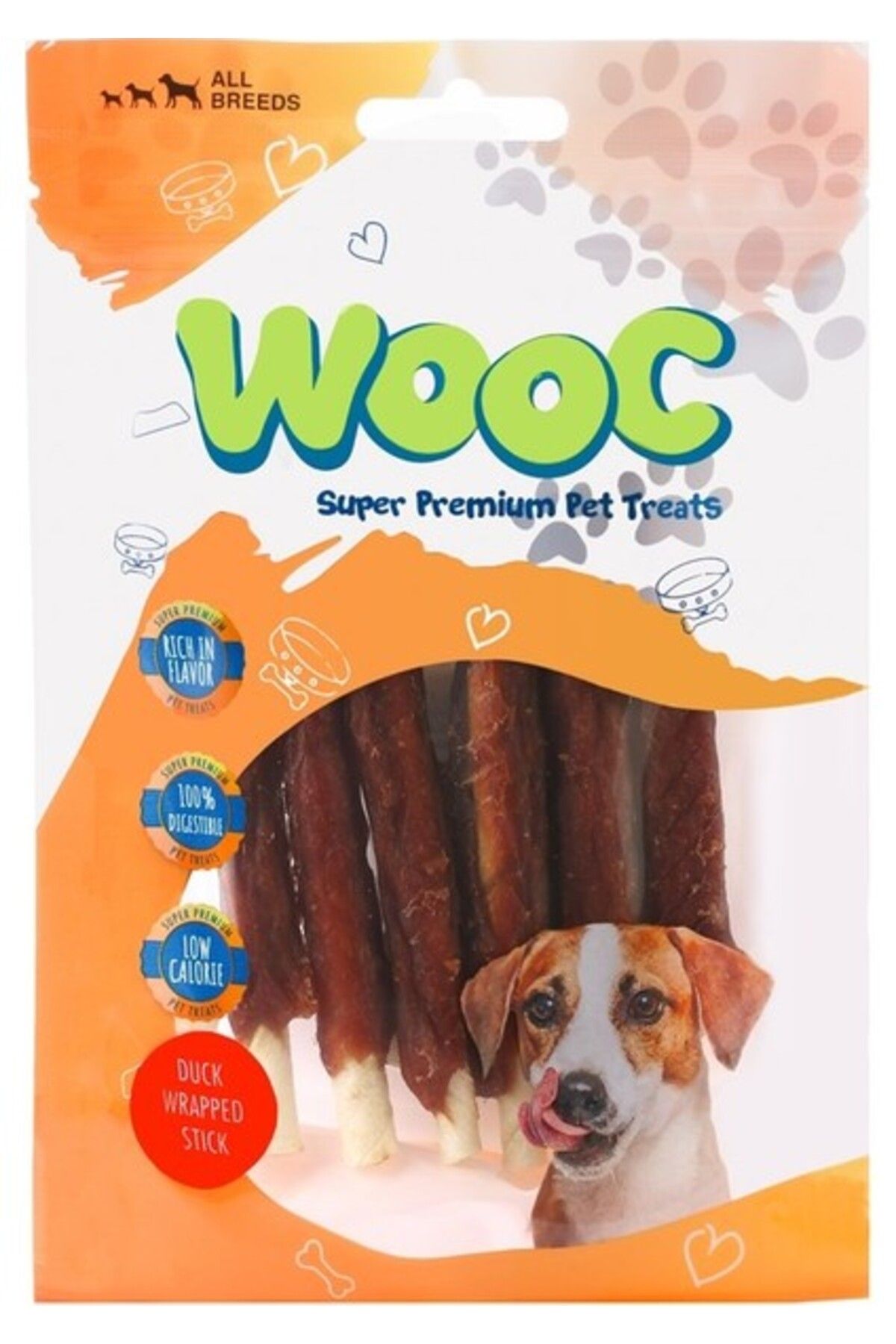wooc Ördek Sargılı Sütlü Stick Köpek Ödülü 80GR