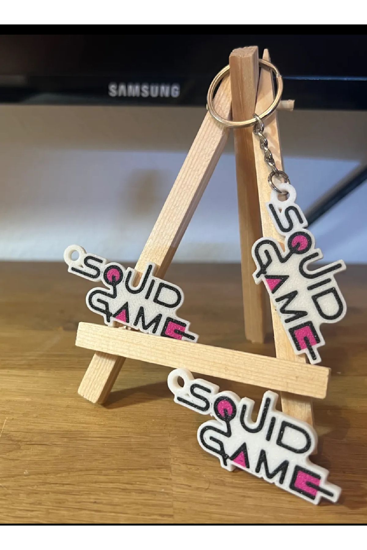 üç boyutlu haller Squid Game Anahtarlık