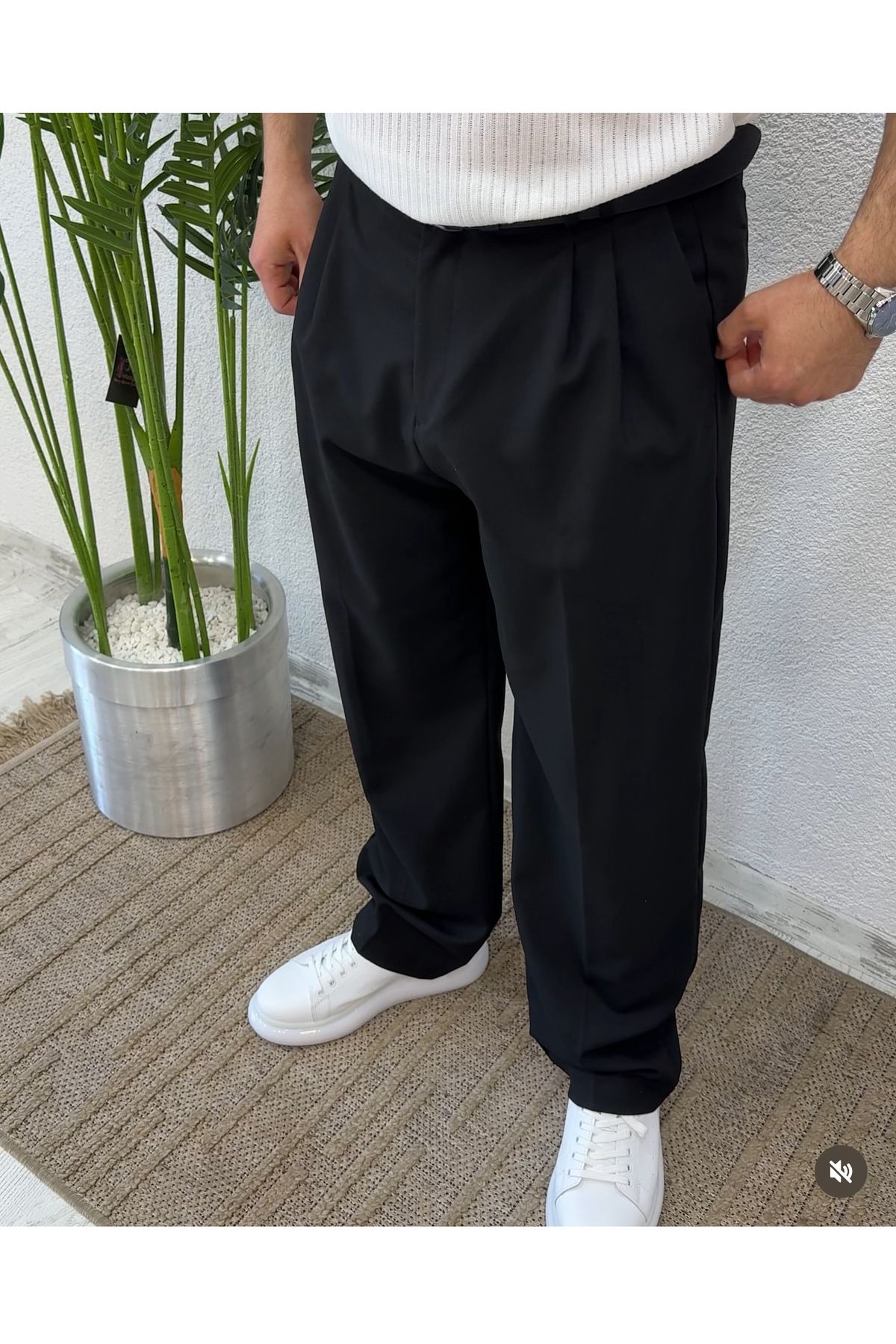 Yubacollection YUBACOLLECTİON BAGGY KUMAŞ PANTOLON