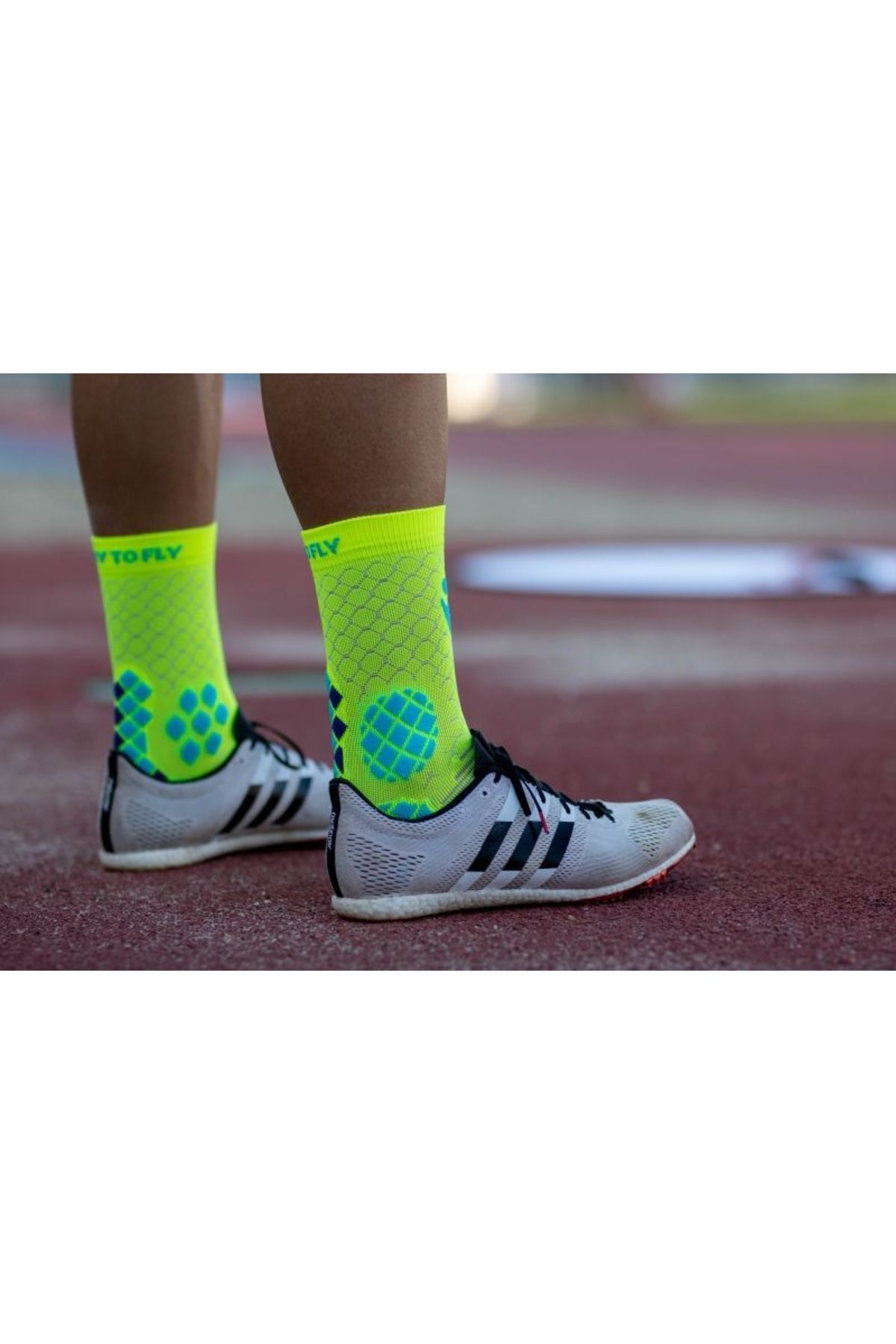 Try to Fly-Compression running socks Yellow 2