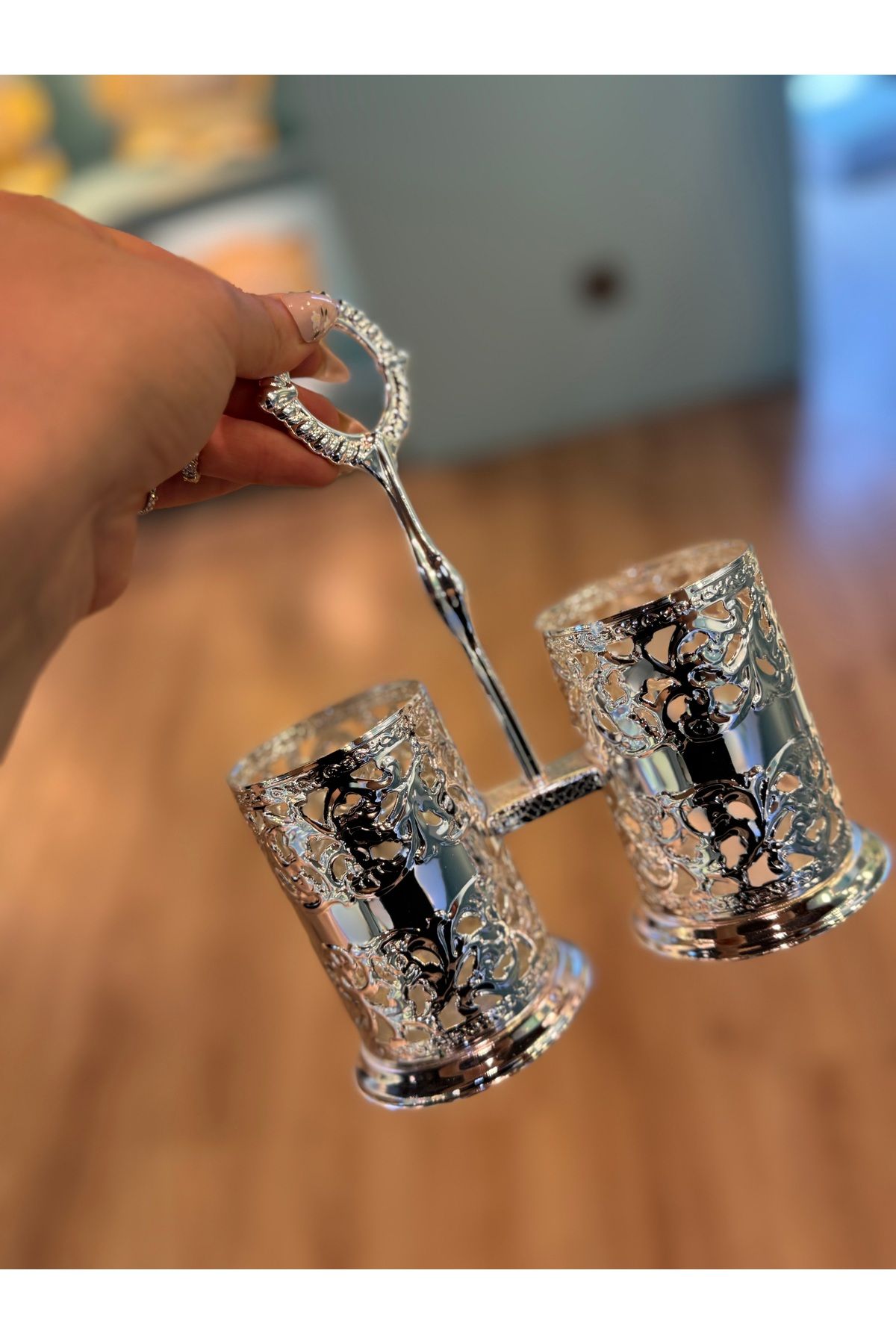 hediye ESTERHOMEDECOR 2’li metal kaşıklık queen anne