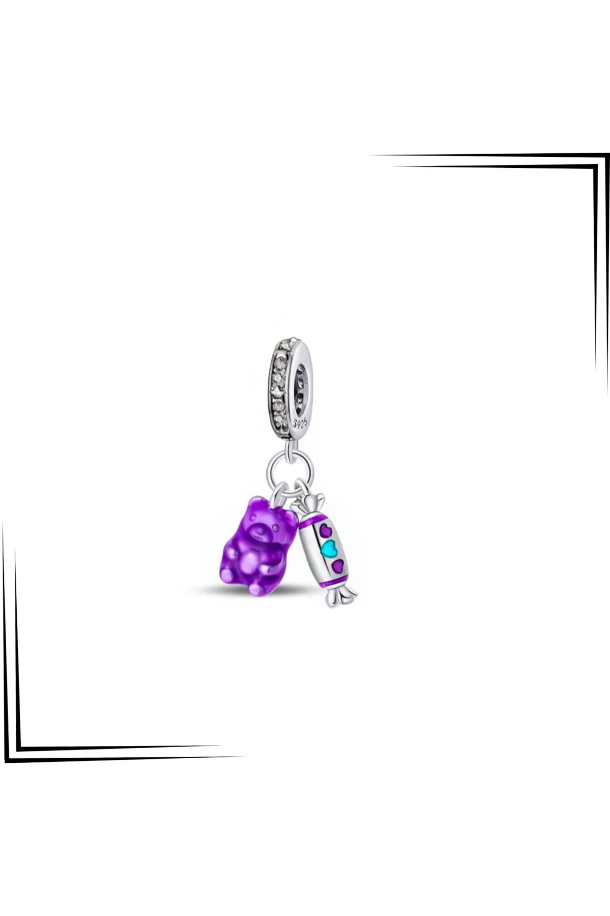 sarjhub Jelibon çelik kaplama charm