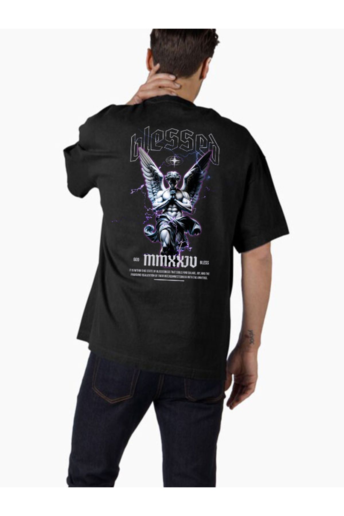 COMVİCHO Unisex streetwear70 Tasarım Baskılı Oversize T-Shirt