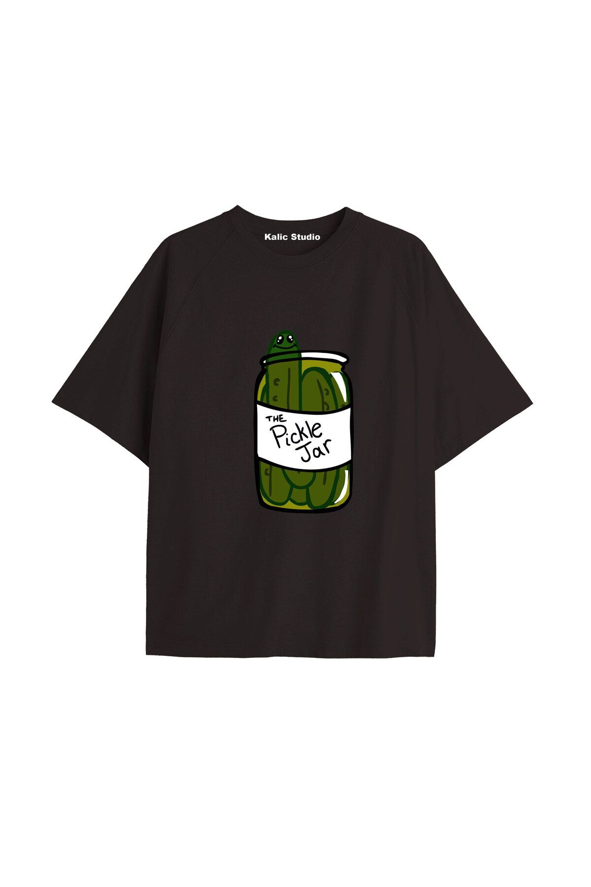 Kalic Studio Y2k vintage Pickles Baskılı Sİyah T-shirt KOD 253
