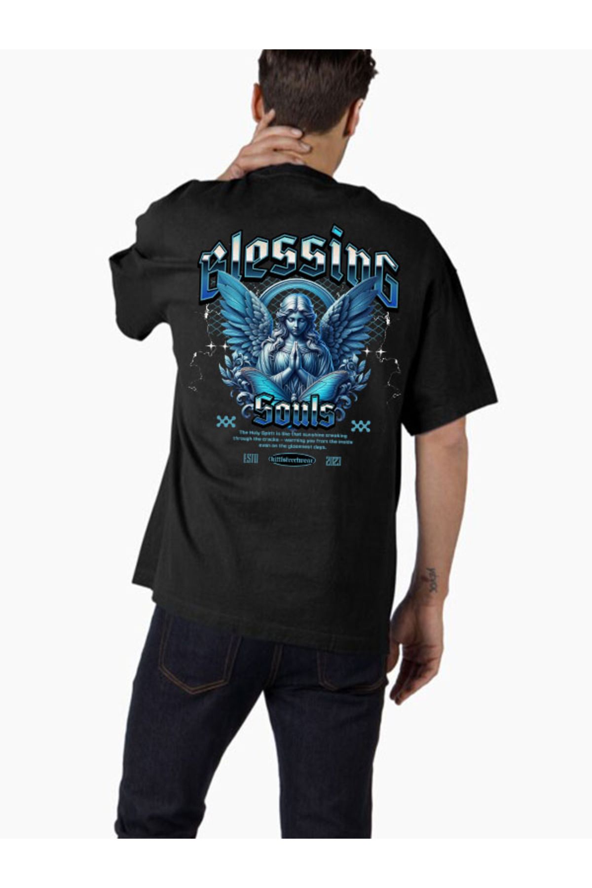 COMVİCHO Unisex streetwear141 Tasarım Baskılı Oversize T-Shirt