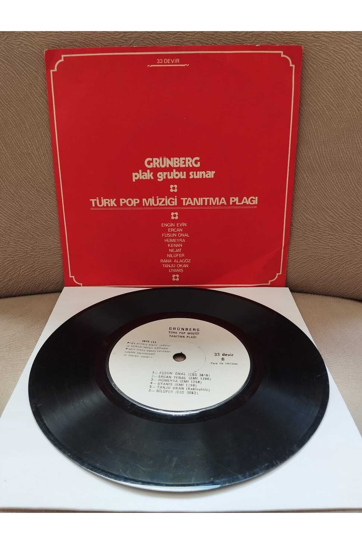 Plakperest Grünberg -Türk Pop Müziği Tanıtma Plağı - 1975 Türkiye Basım 45lik Plak-2.el
