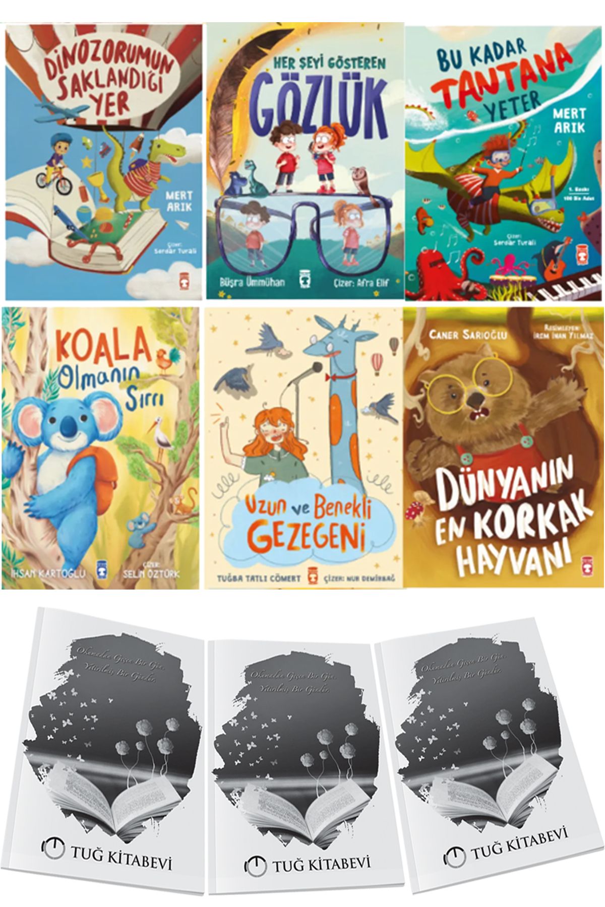 Timaş Çocuk Dinozorumun-Her Şeyi Gösteren-Tantana-Koala Olmanın-Uzun ve Benekli-En Korkak Hayvanı