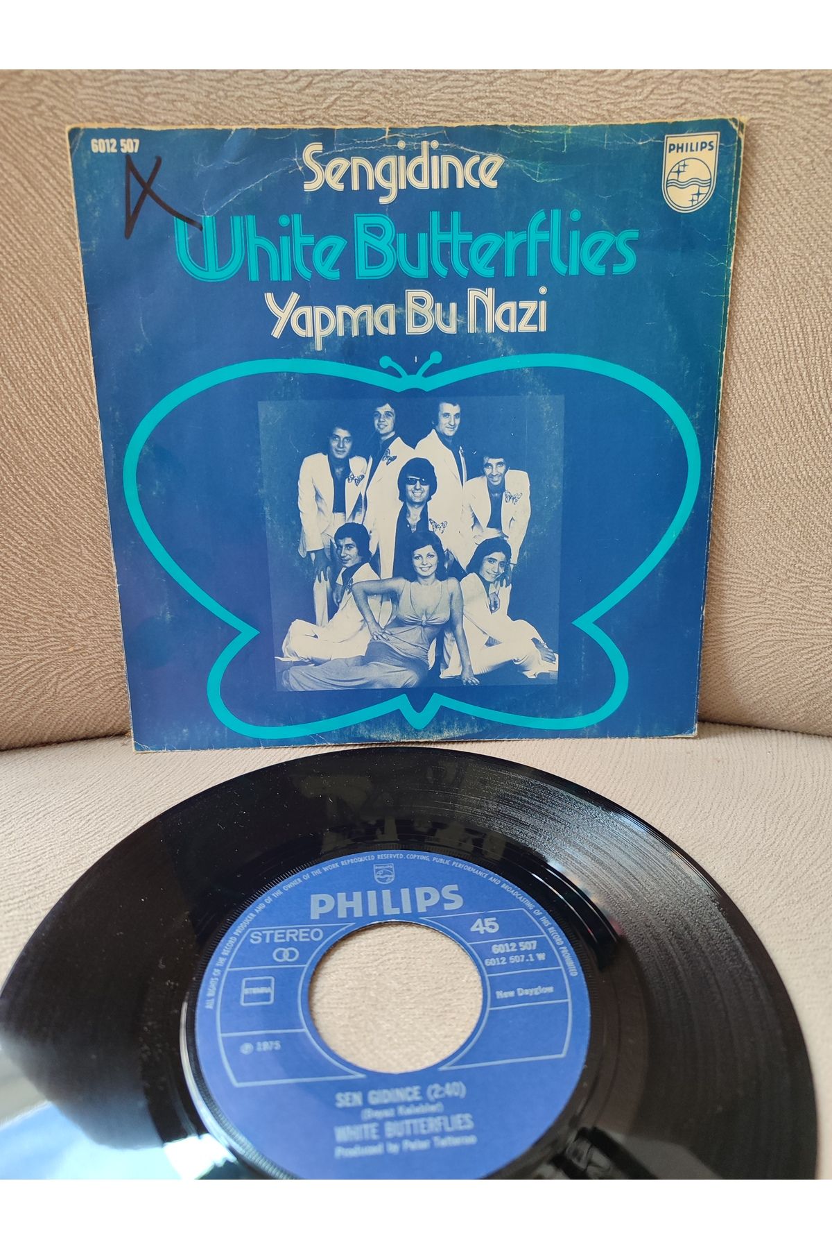 Plakperest White Butterflies ( Beyaz Kelebekler )– Sen gidince - 1975 Hollanda Basım 45 lik Plak-2.EL