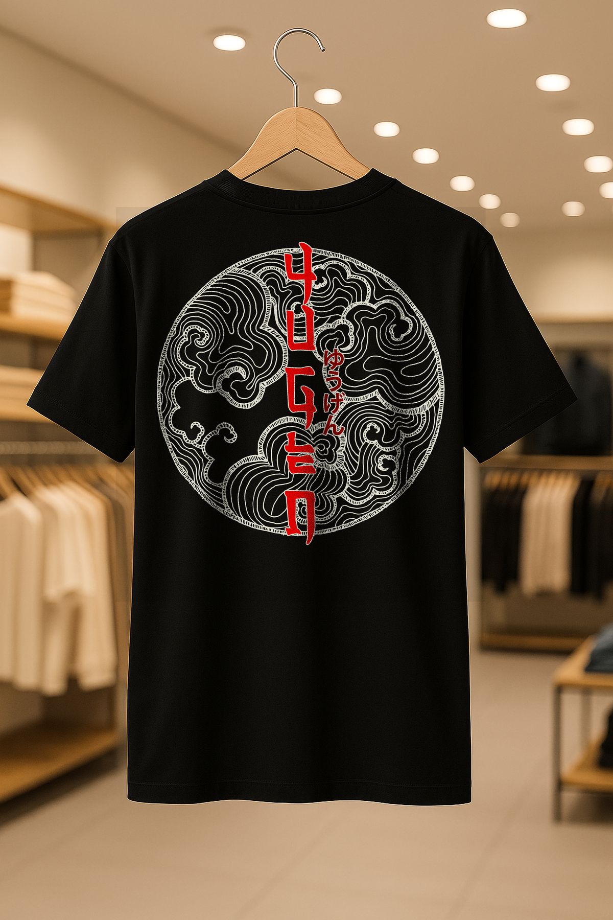 FEEL STYLE Japonca Desenli Oversize Unisex %100 Pamuklu Nefes Alan Kalin Kumaşlı T-Shirt