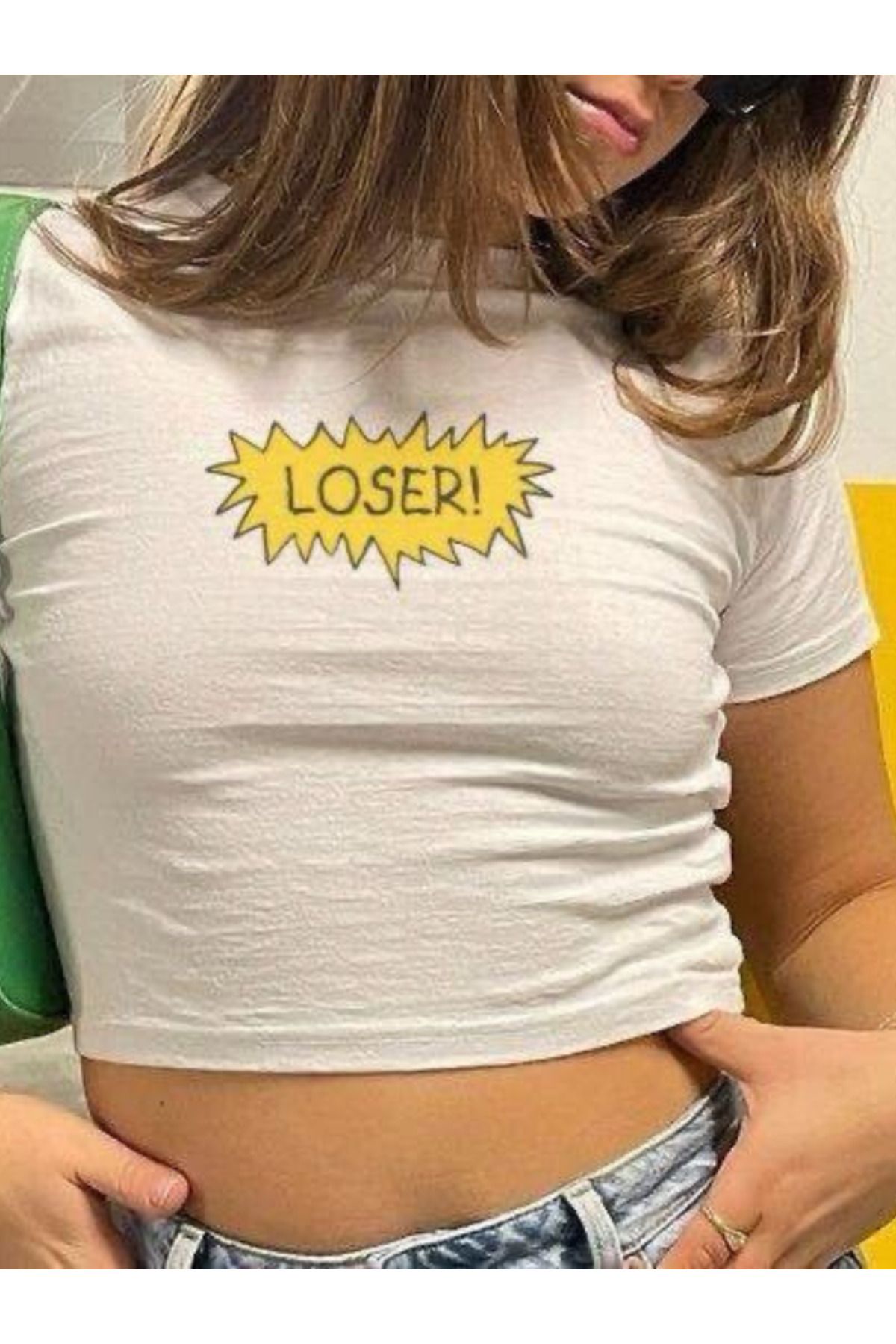 DEEFWEAR DREICH LOSER BASKILI BEYAZ CROP