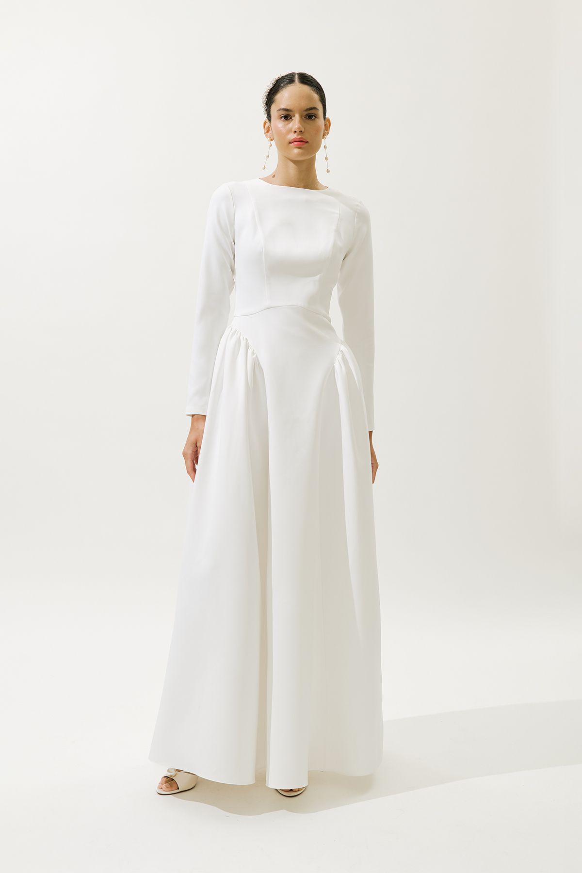 Manuka-LORA ABENDKLEID ECRU 1