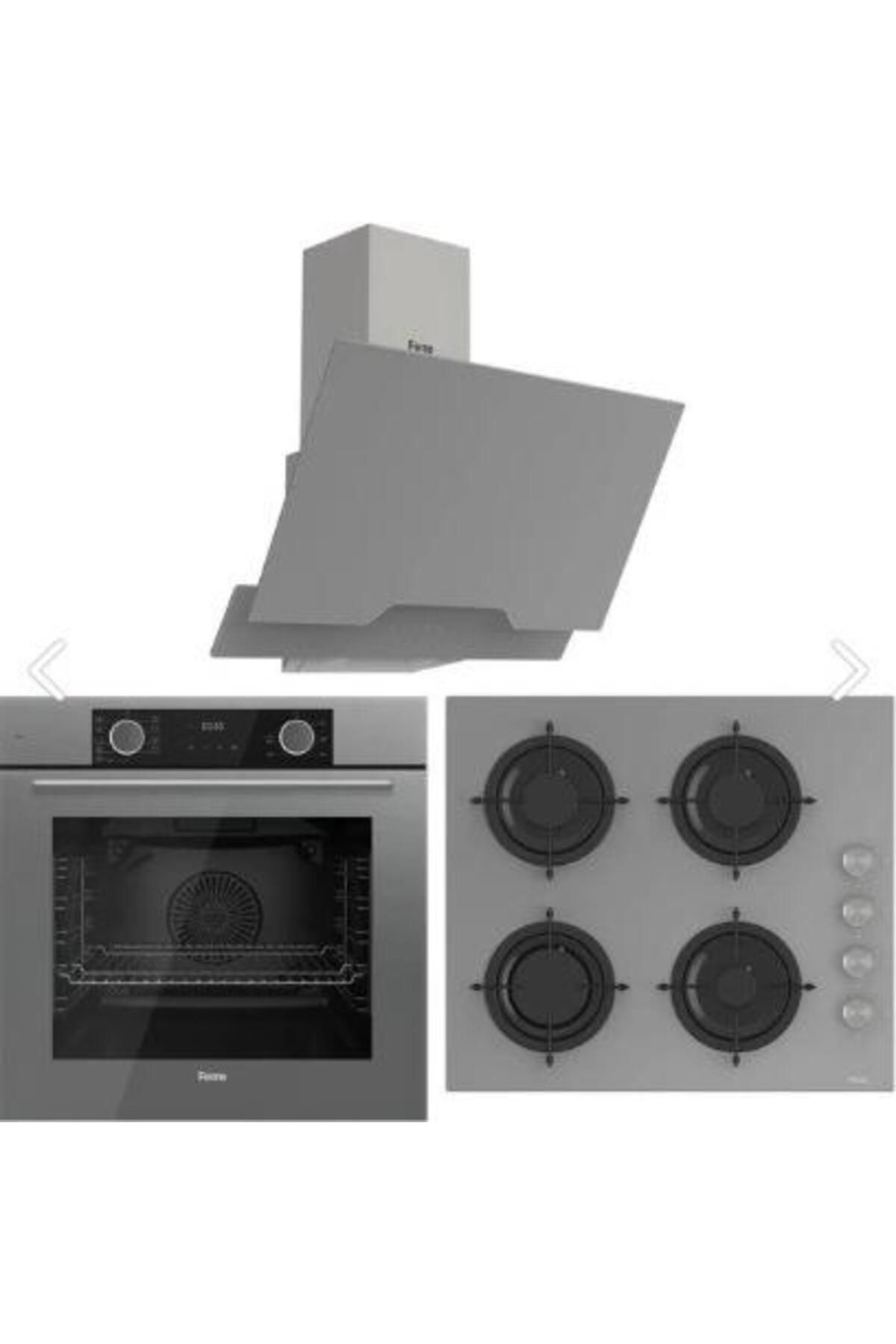 Ferre Fryart Hava Fritözü Fonksiyonlu Ankastre Set Gri (D065 + CS208 + XE63CPR)
