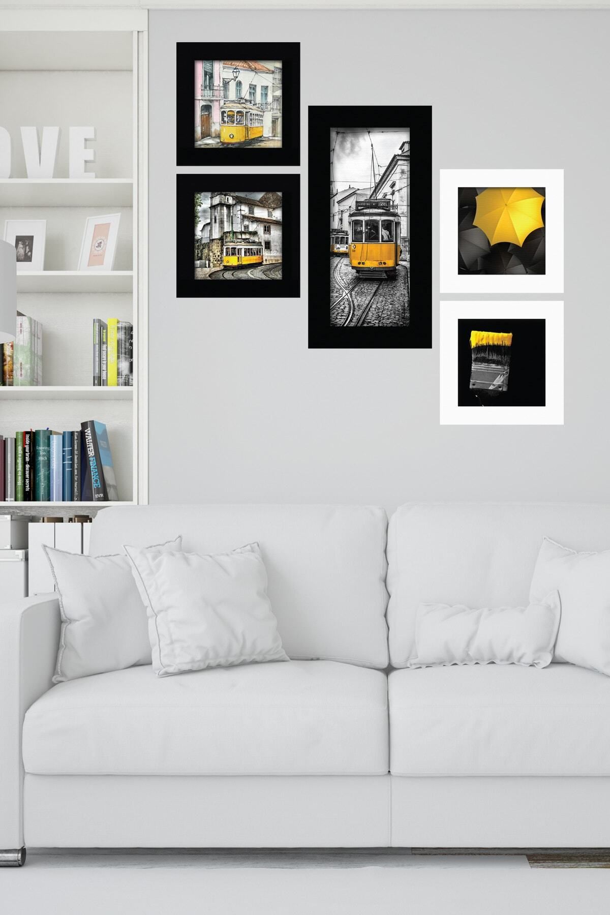 Pi Dekorasyon Collage Style 5 Parçalı Mdf Tablo Atf291