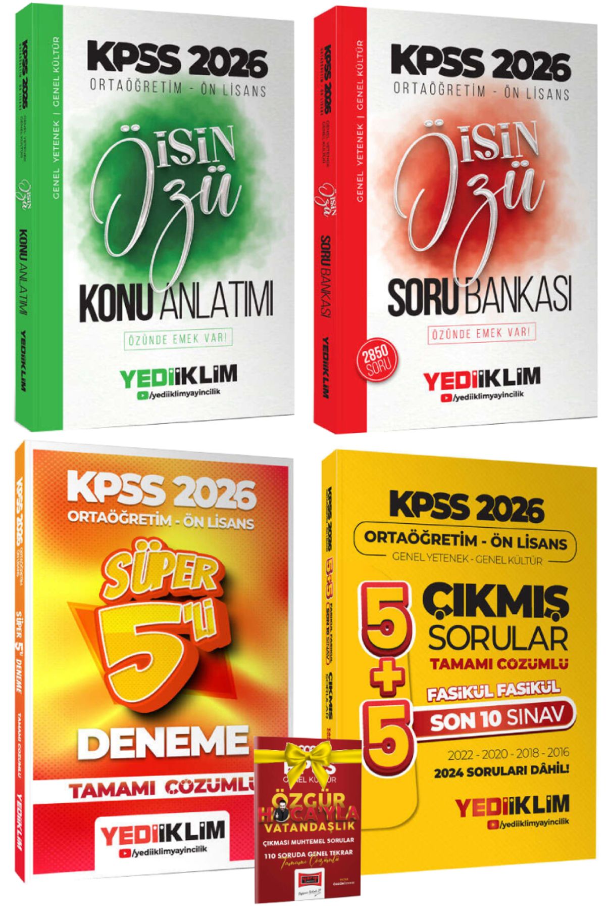 Yediiklim Yayınları 2026 Yediiklim Ortaöğretim Ön Lisans Konu+Soru Bankası+Ortaöğretim Ön Lisans Deneme+Çıkmış Sorular