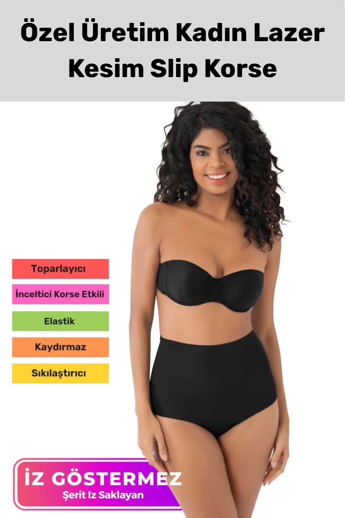 PeraNova Premium Sıkılaştırıcı İz Göstermeyen Toparlayıcı Şekillendirici Kaymaz Lazer Kesim Slip Korse