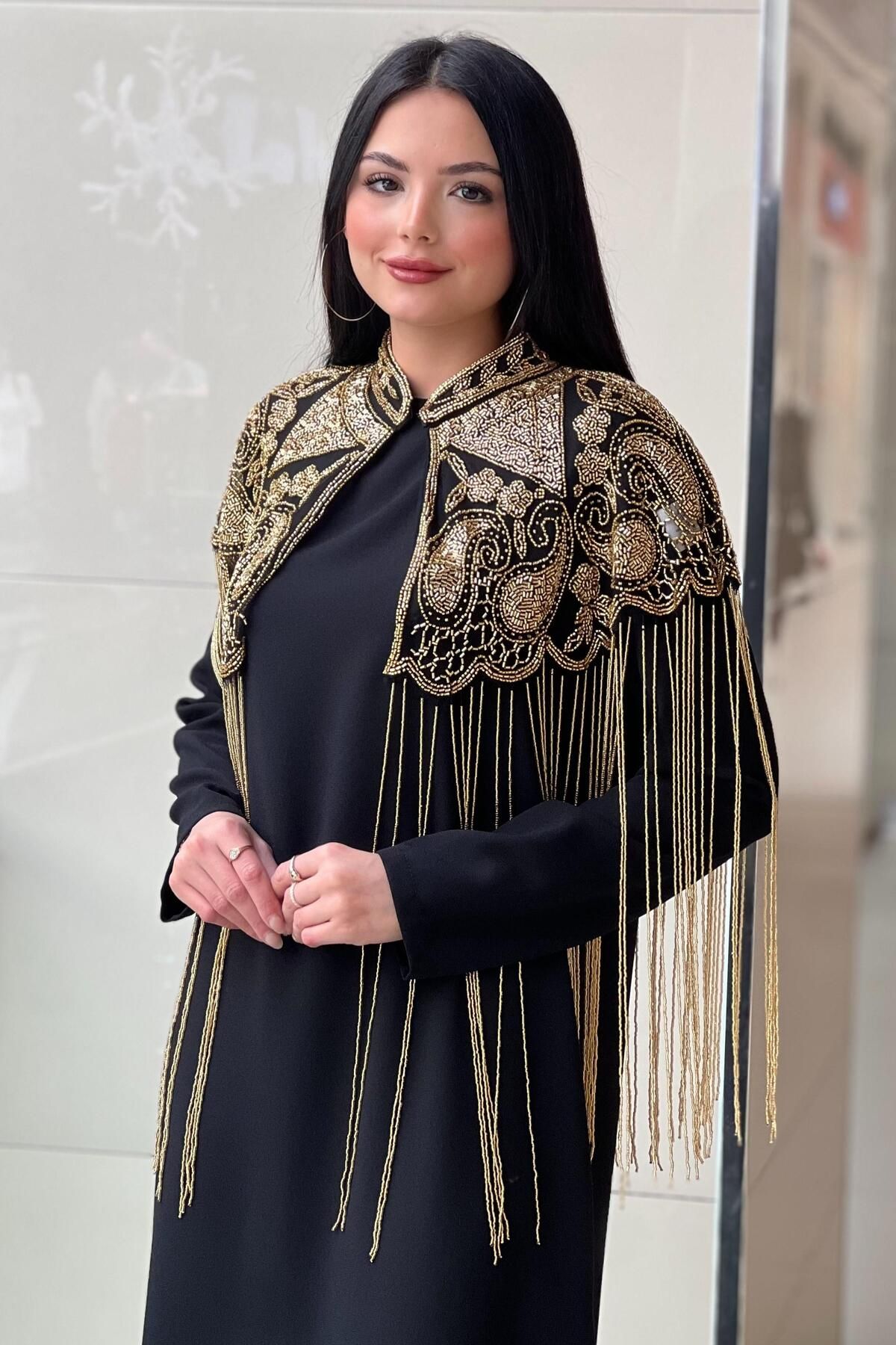 Mahal Boncuk işlemeli Boyunluk