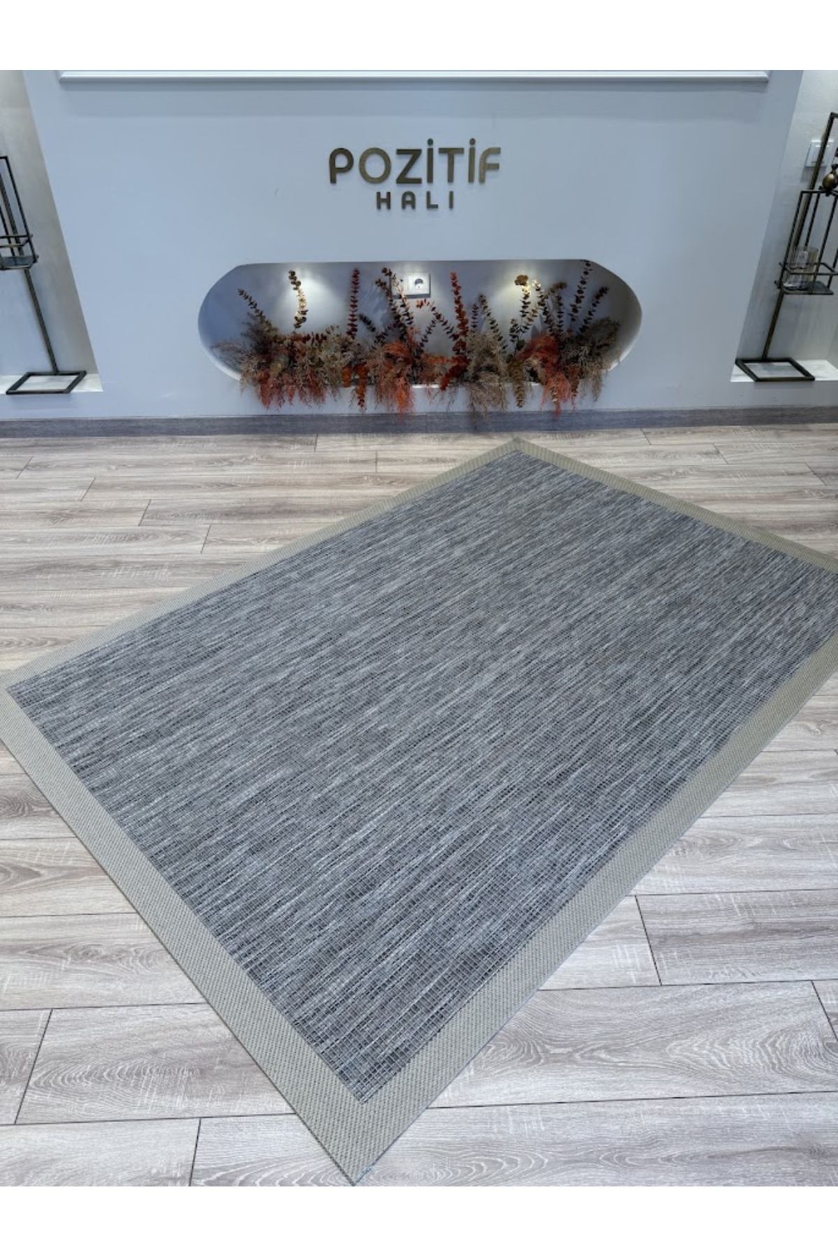POZİTİF HALI Kendinden Bordürlü Sisal Modern Mutfak Halısı
