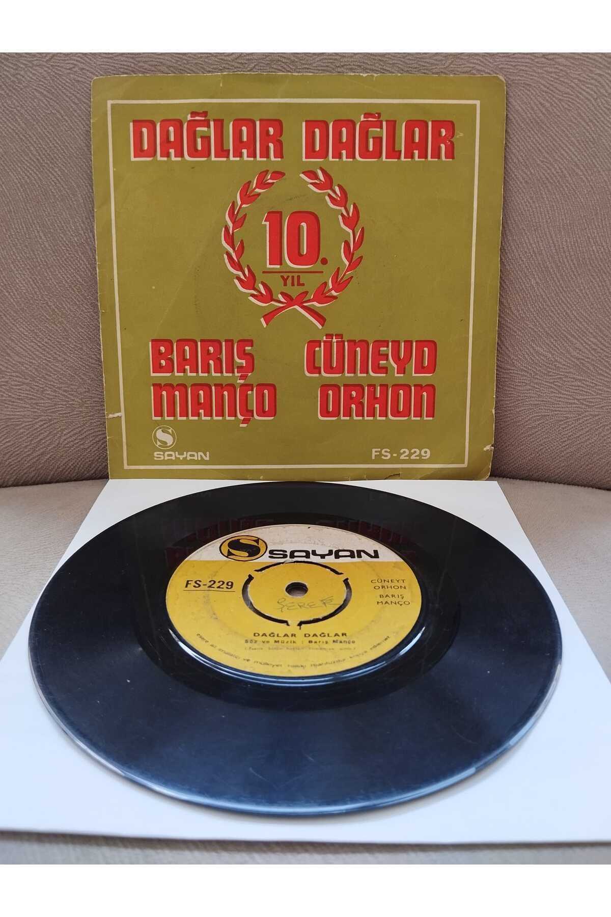 Plakperest Barış Manço / Cüneyd Orhon – Dağlar Dağlar - 1970 Türkiye Basım 45lik Plak-2.el