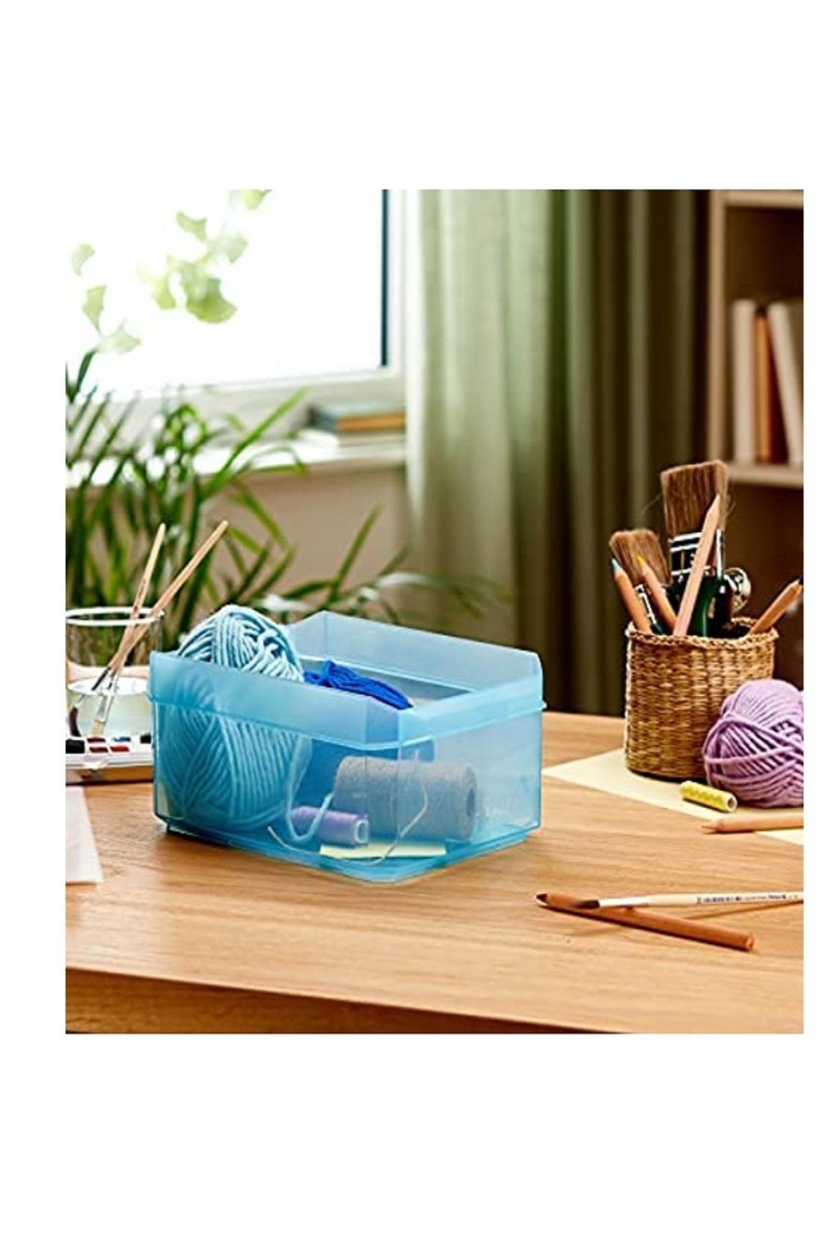 Tatay-Storage Box with Lid, 4.5L Capacity, with handles, BPA Free, Turquoise. Dimension 12 x 30 x 19 cm 3