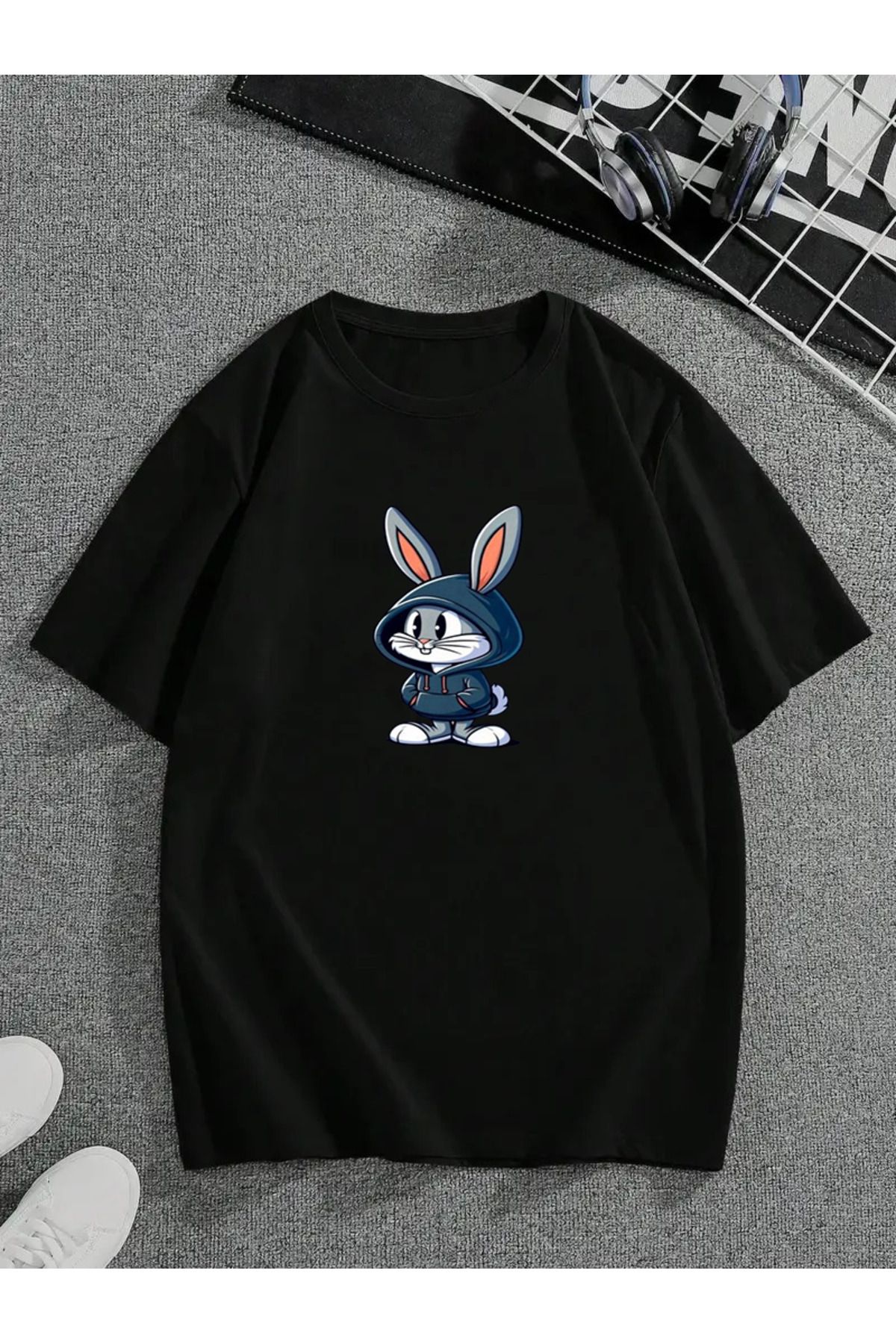 MODA Unisex Oversize Kalıp Tom Baskılı T-Shirt
