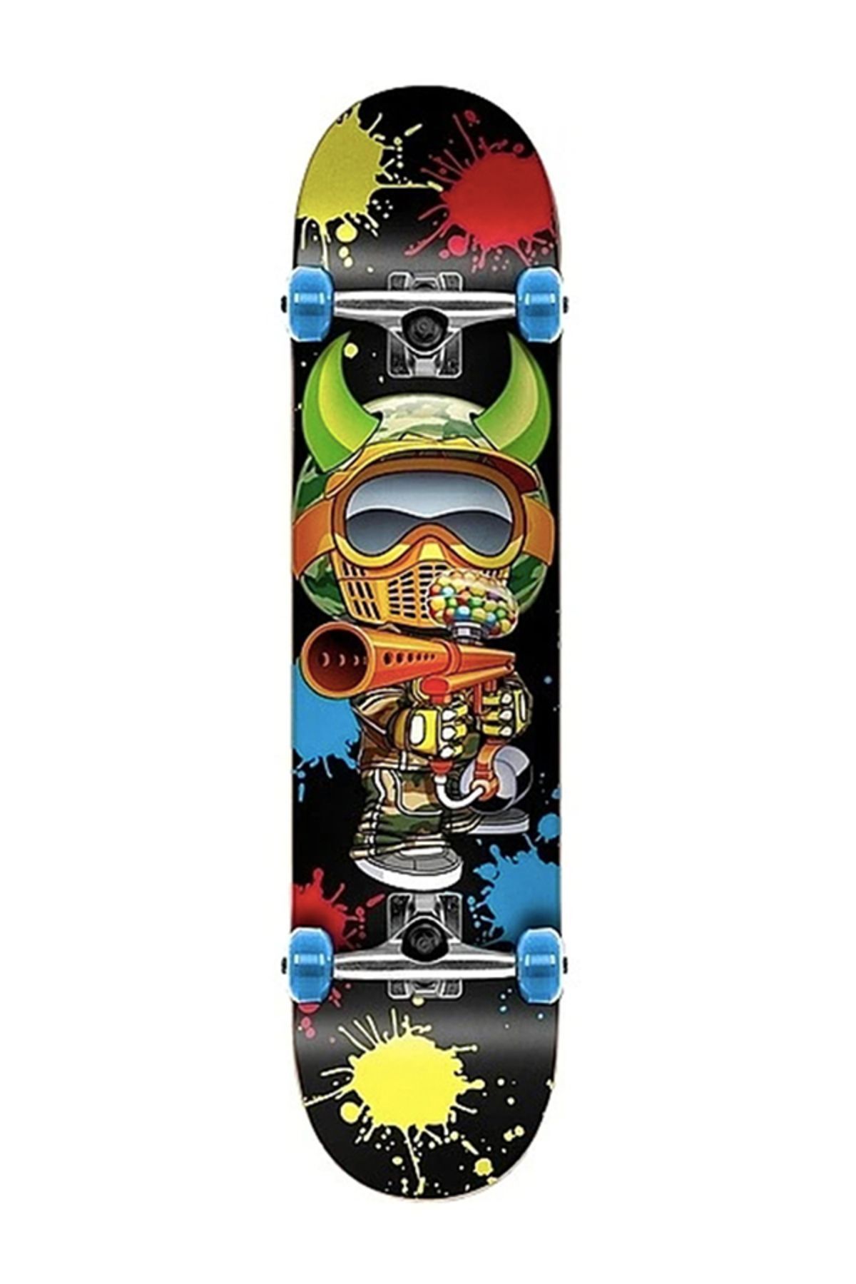 SerenityHaven 7.75 Paintballer Black Skateboard Kaykay