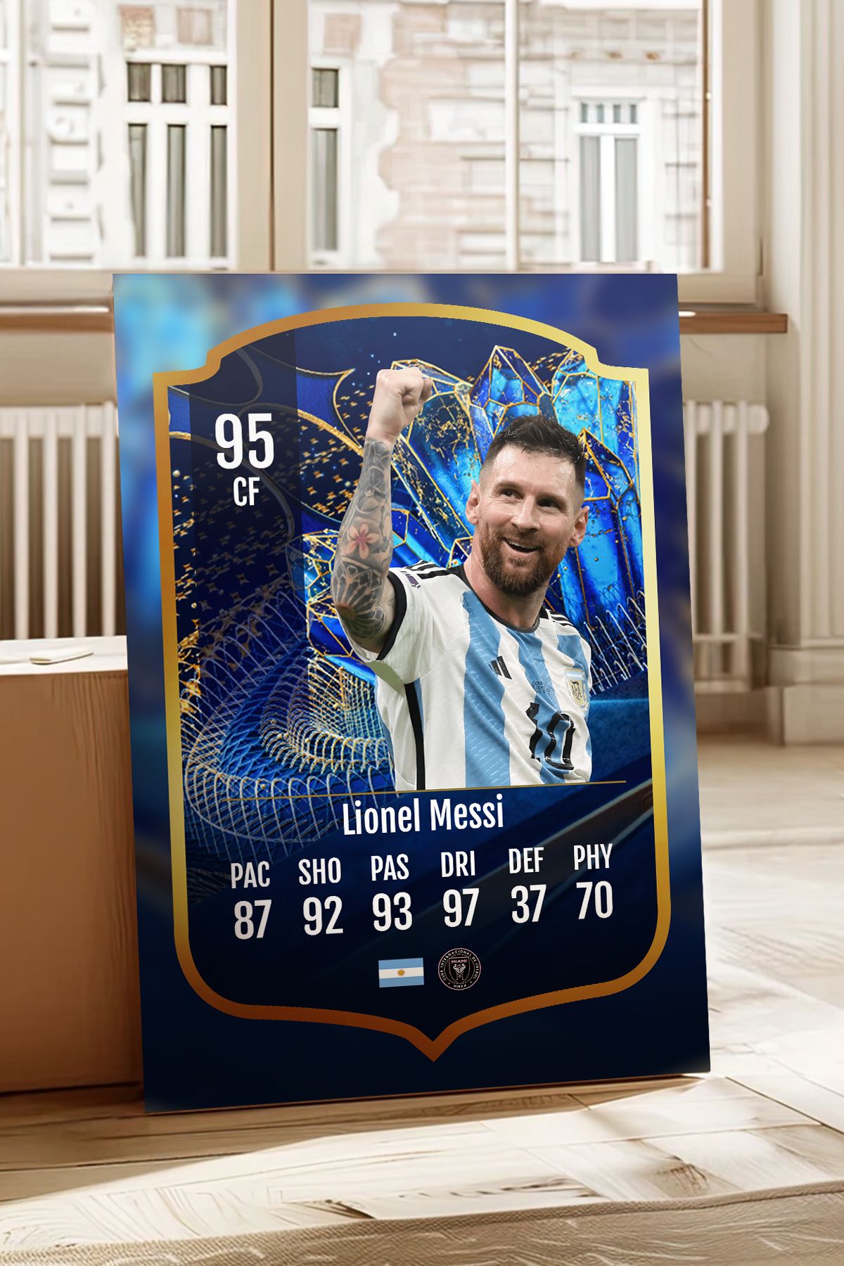 Pi Dekorasyon Futbolcu Fut Card mdf tablo serisi seti