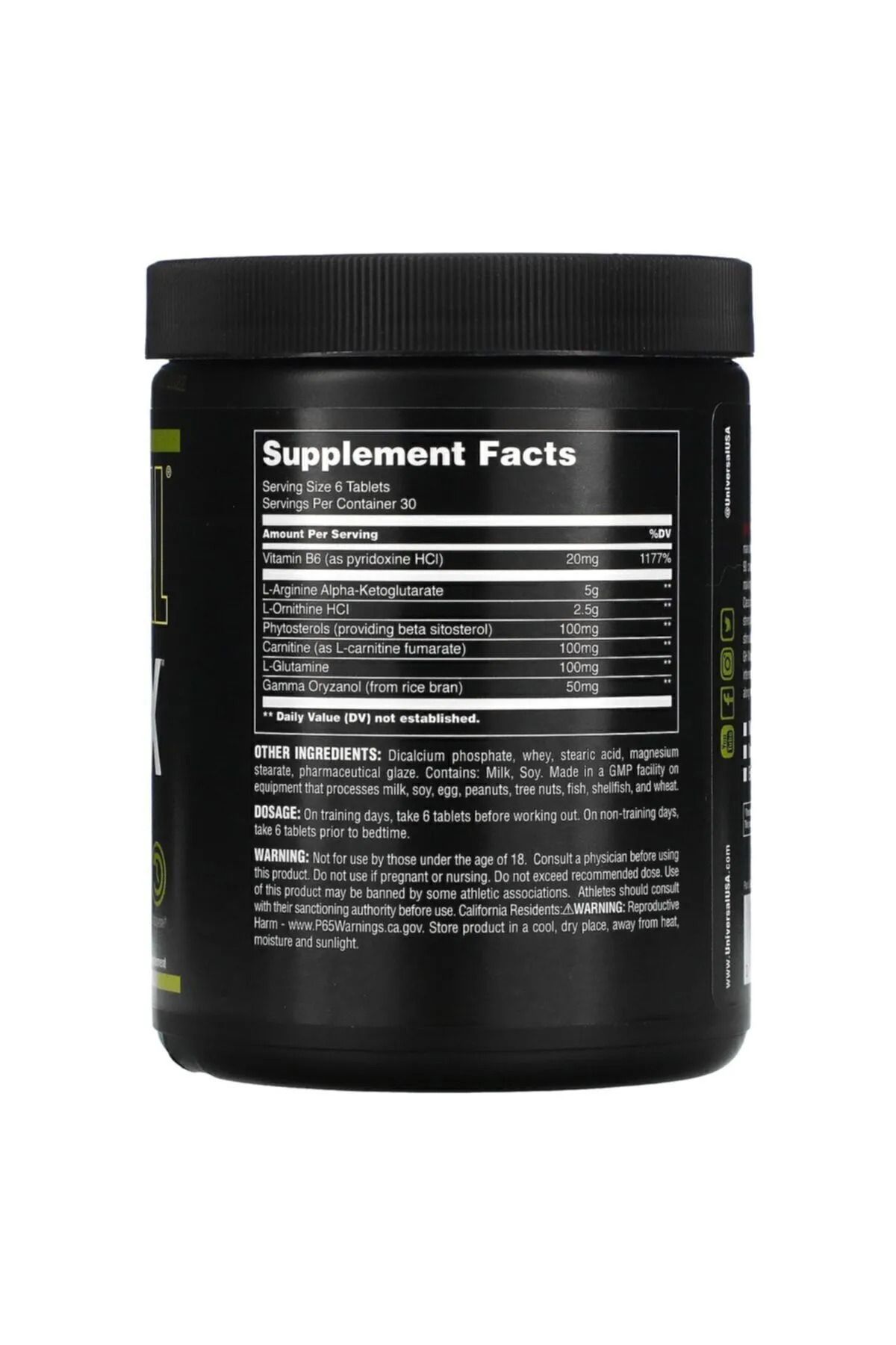 Universal-Gh Max Enhanced with Arginine & Ornithine 180 Tabs - Us Version 2