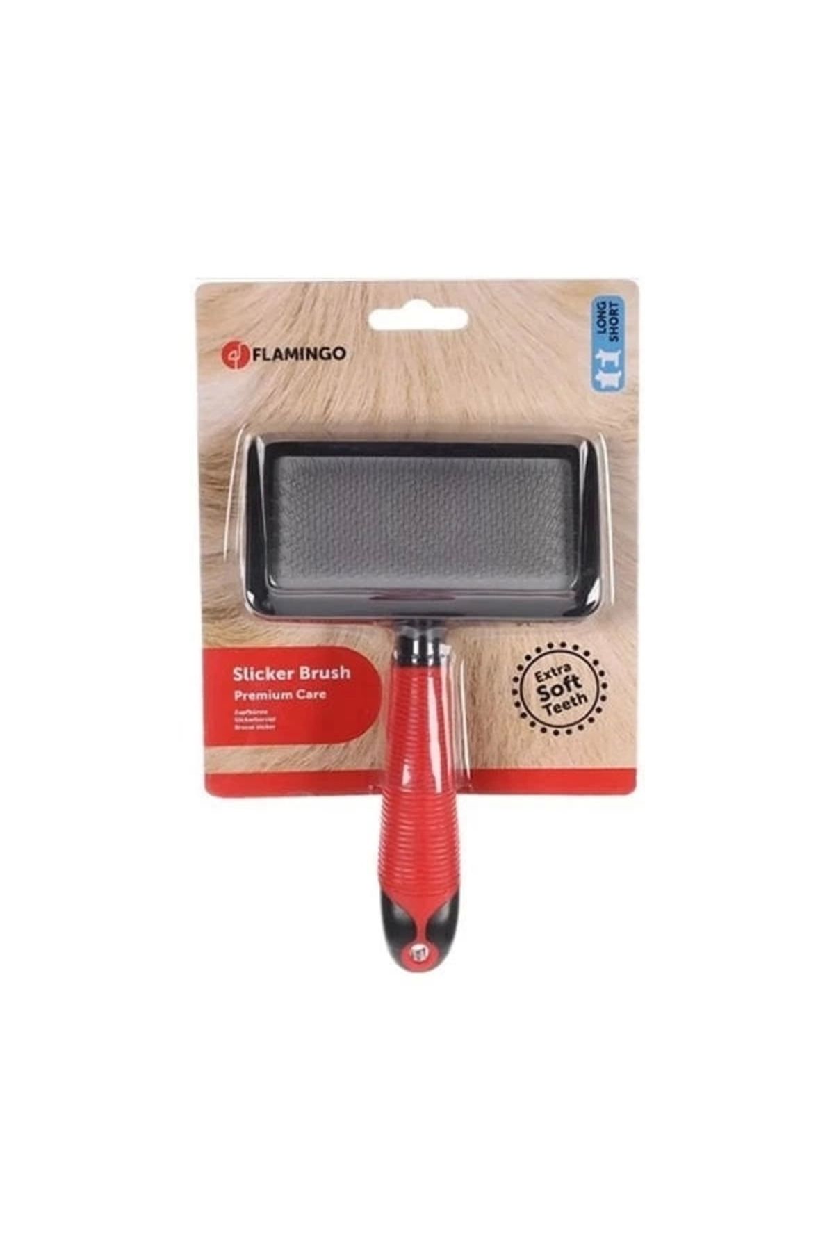 ShopNova Flamingo Soft Tel Kedi ve Köpek Tüy Tarama Fırçası Large