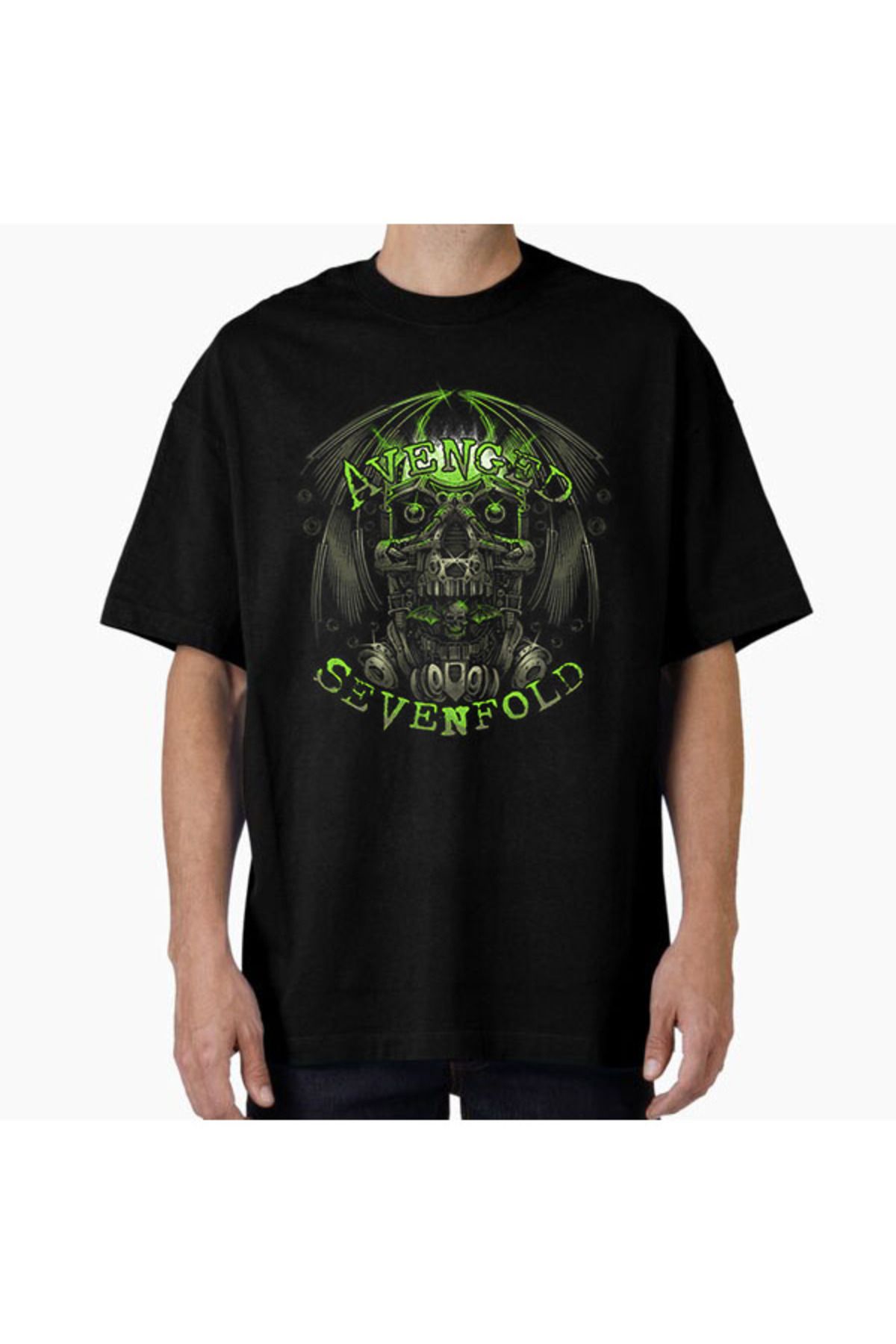 COMVİCHO Unisex avenget7 Tasarım Baskılı Oversize T-Shirt