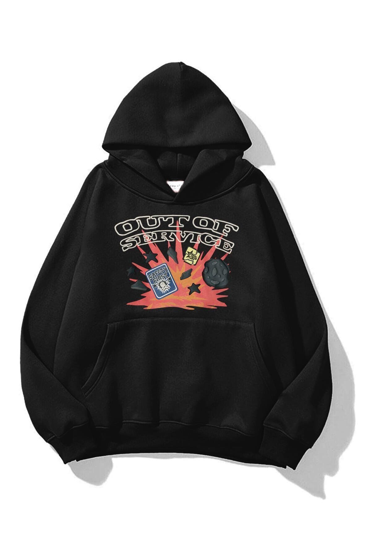Boi Unisex Out of Service Sweatshirt Siyah