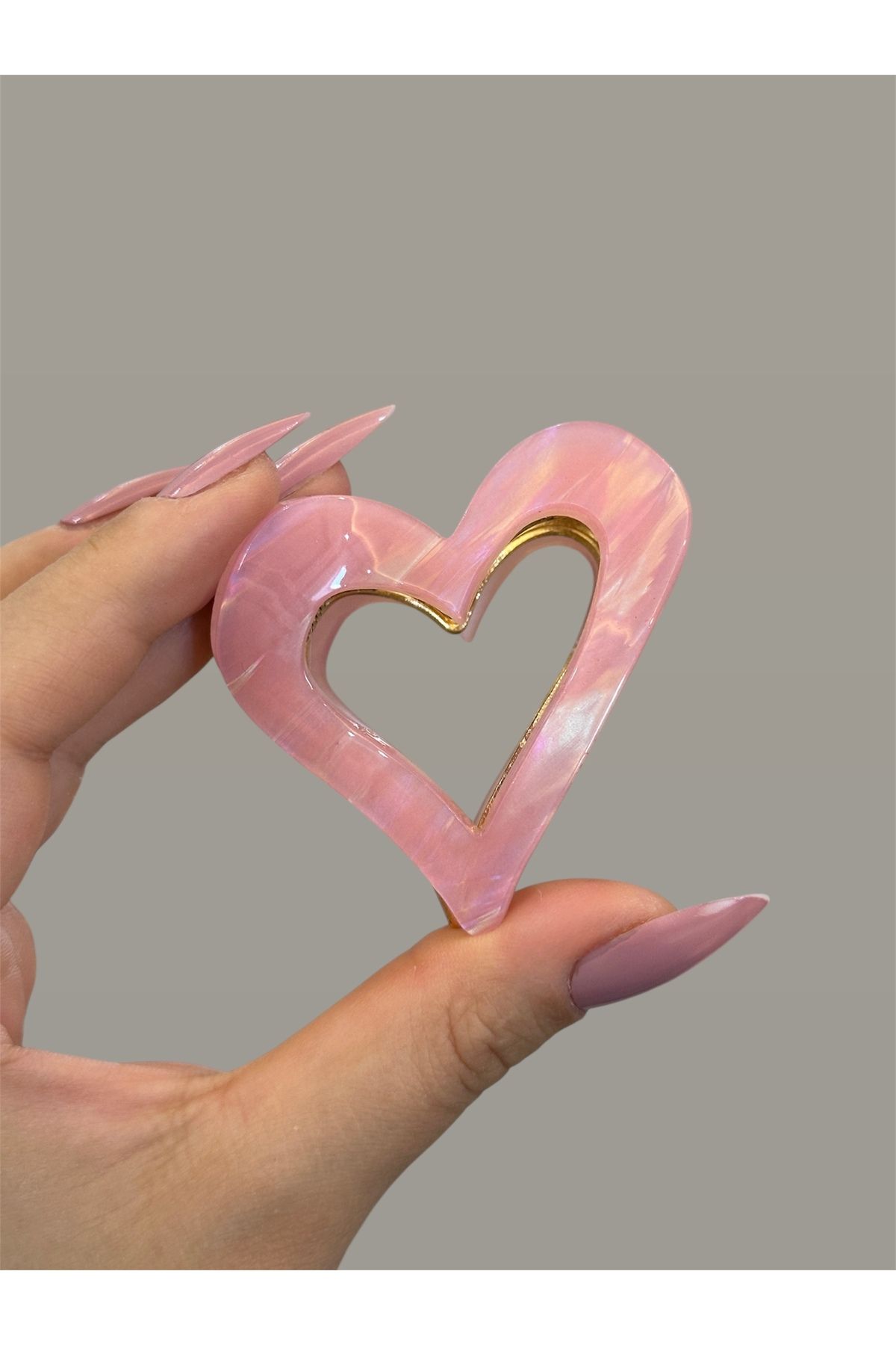 RüyaTakı Pembe Kalpli Toka