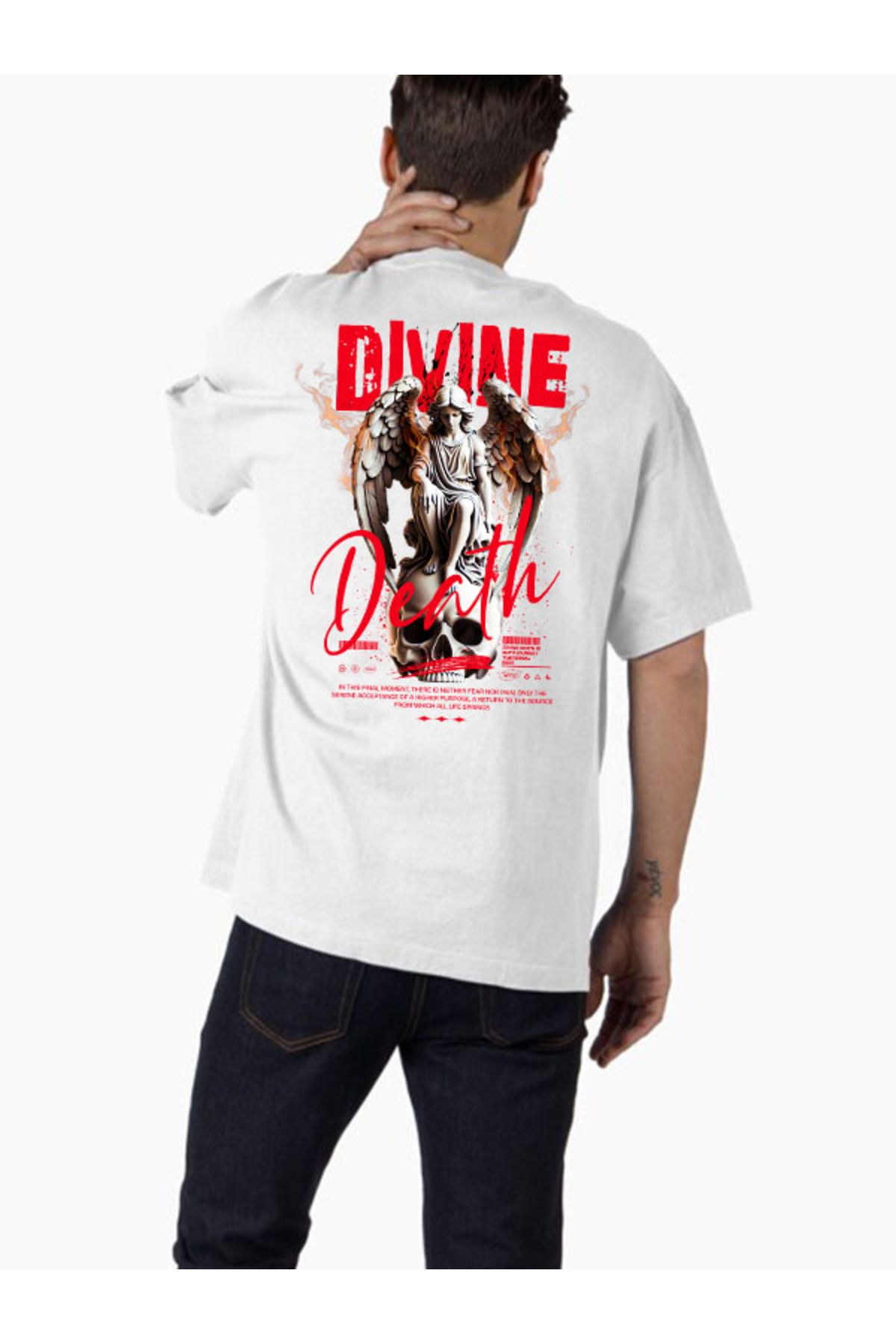 COMVİCHO Unisex streetwear135 Tasarım Baskılı Oversize T-Shirt