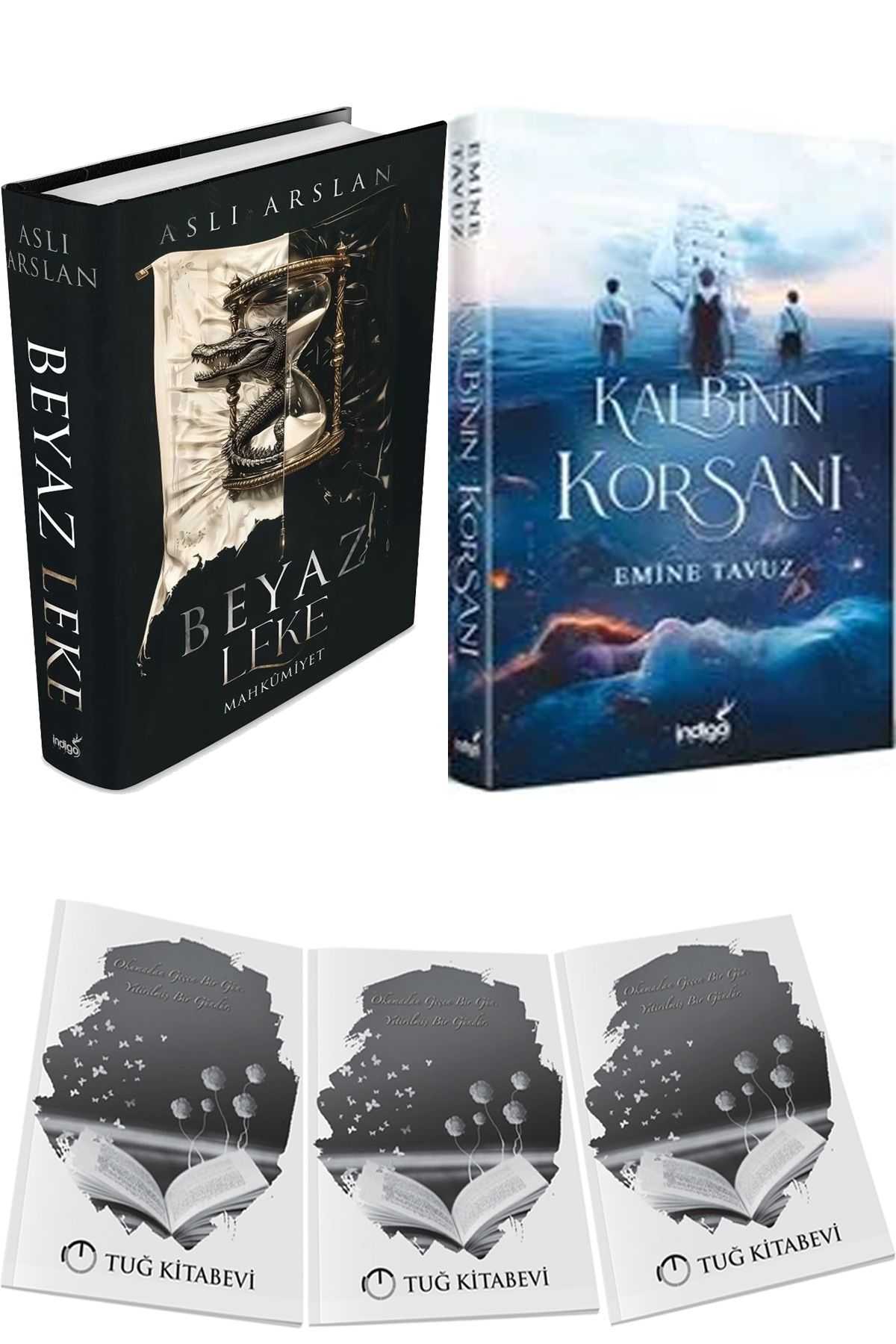 İndigo Kitap Beyaz Leke Mahkumiyet Ciltli ve Kalbinin Korsanı Ciltli + Hediyeli