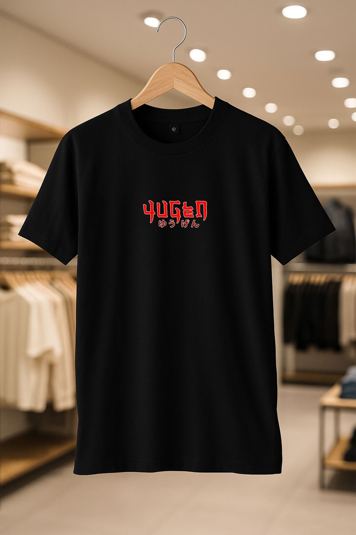 C&C OKULCUNUZ Japonca Desenli Oversize Unisex %100 Pamuklu Nefes Alan Kalin Kumaşlı T-Shirt